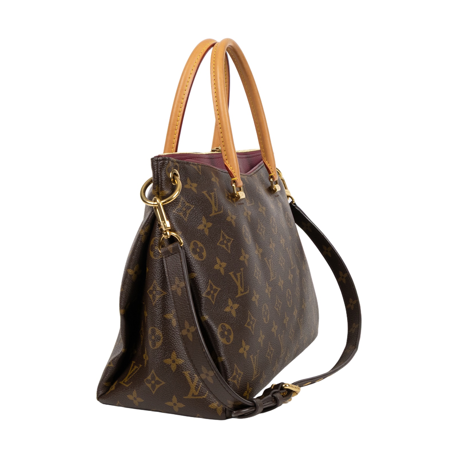 路易威登 LOUIS VUITTON Pallas MM 手提包 M40906 原花紫PALLAS MM 背帶