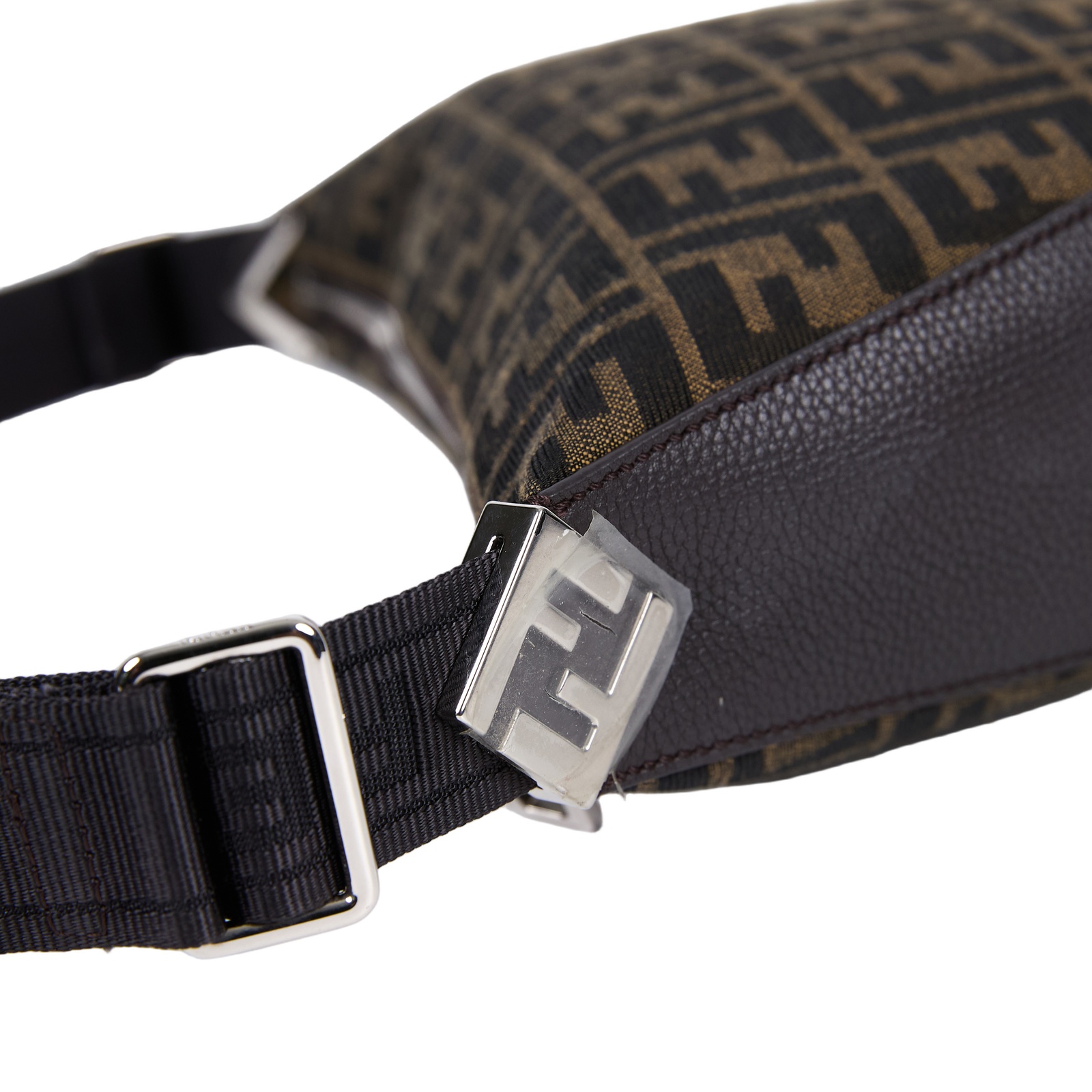 芬迪 FENDI Jacquard FF 肩背包 半月包 7VA633ASIQ 咖FF紋MELON SMALL 防塵袋/商品標籤卡