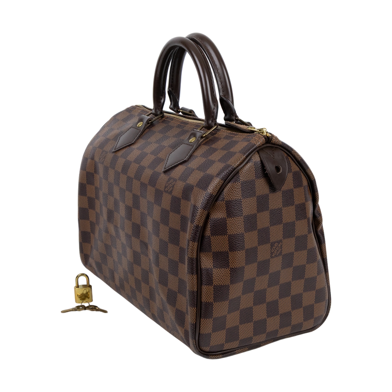 路易威登 LOUIS VUITTON Speedy 30 經典帆布 手提波士頓包 N41531 咖棋盤格SPEERY30 購買證明正本/鎖組