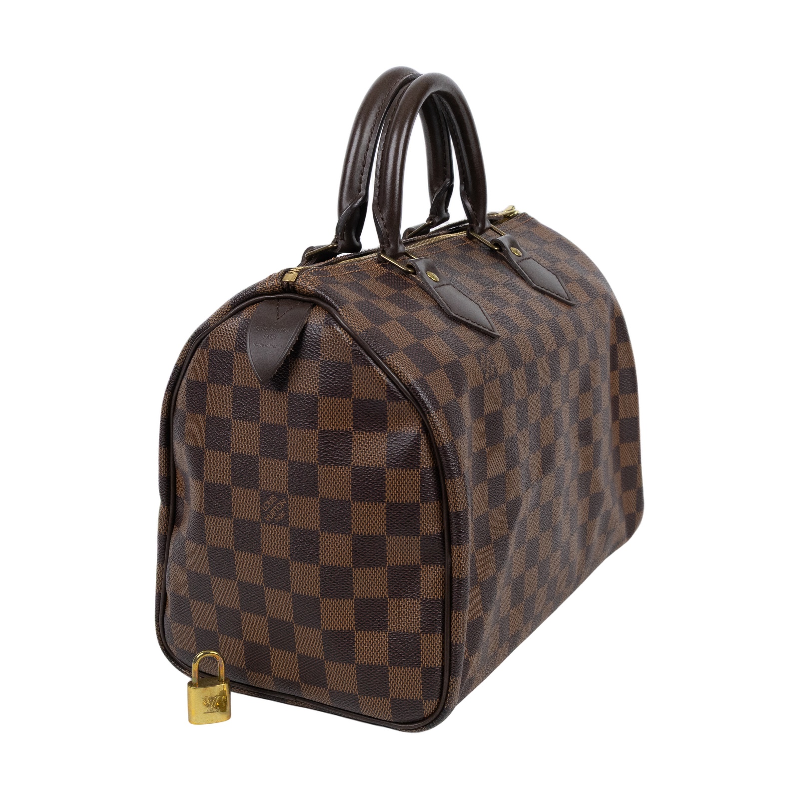 路易威登 LOUIS VUITTON Speedy 30 經典帆布 手提波士頓包 N41531 咖棋盤格SPEERY30 購買證明正本/鎖組