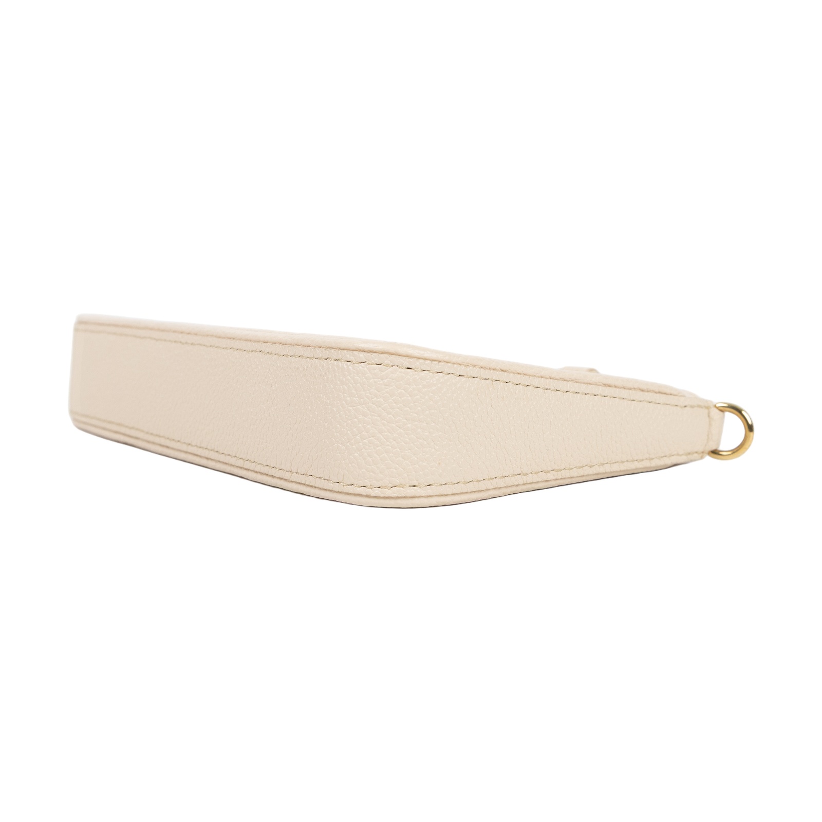 路易威登 LOUIS VUITTON Easy Pouch On Strap 壓紋牛皮二用包 奶油色 M81066 晶片款  原廠盒子/ 防塵袋/背帶2