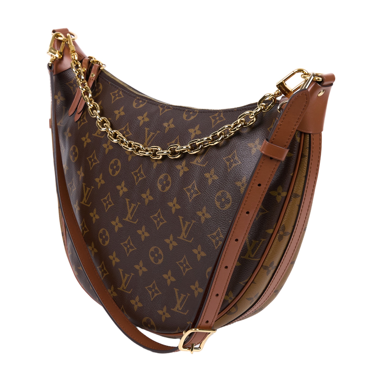 路易威登 LOUIS VUITTON Loop Hobo 經典帆布 半月包 單肩包 M46311 晶片款 原花LOOP HOBO 內袋/背帶2