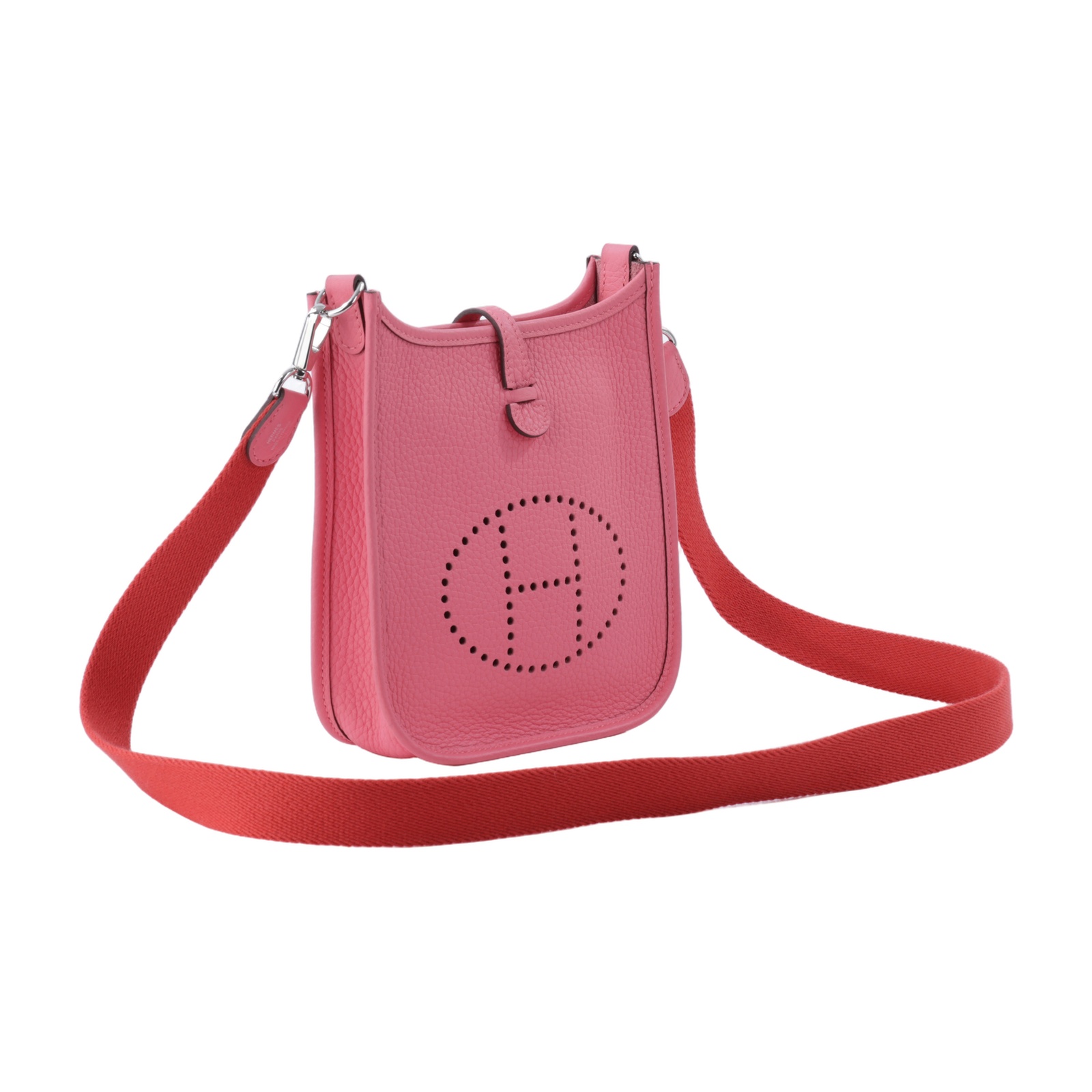 愛馬仕 Hermes Evelyne 16 Amazone bag 伊芙琳包 銀色五金 玫瑰杜鵑粉色 H069426CKAP /W MN 008 KD  原廠盒子/防塵袋x2/背帶/收據