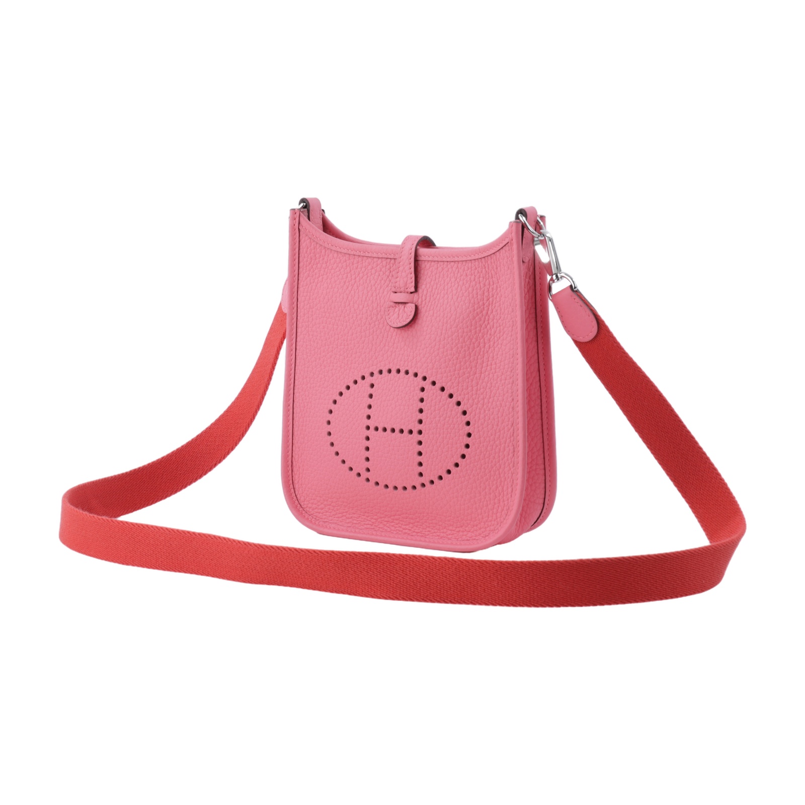 愛馬仕 Hermes Evelyne 16 Amazone bag 伊芙琳包 銀色五金 玫瑰杜鵑粉色 H069426CKAP /W MN 008 KD  原廠盒子/防塵袋x2/背帶/收據