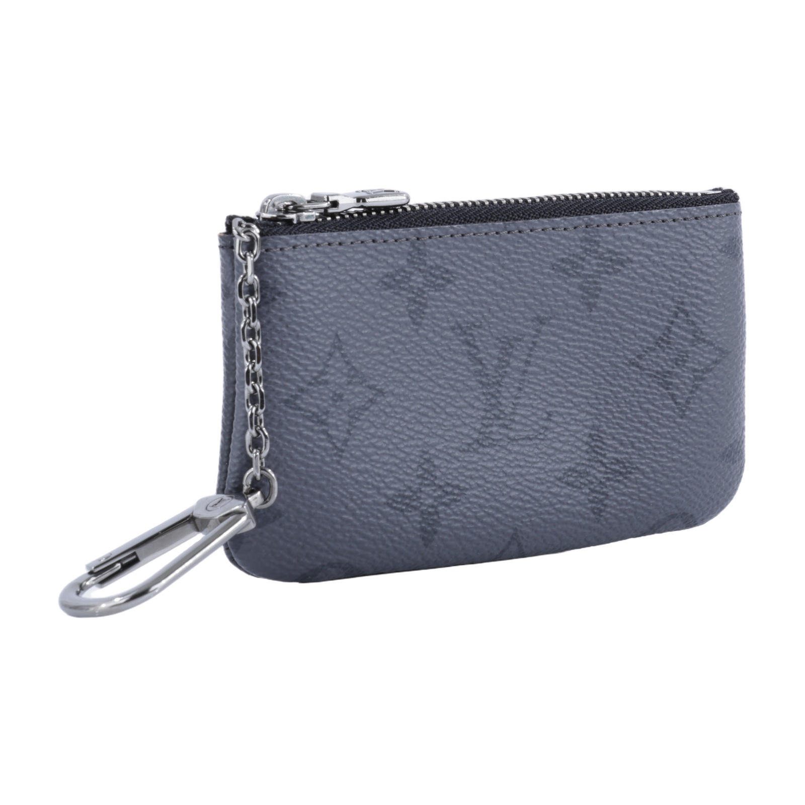 路易威登 LOUIS VUITTON 鑰匙零錢包 Eclipse 帆布 M80905 黑灰原花零錢鑰匙包 防塵袋/原廠盒子