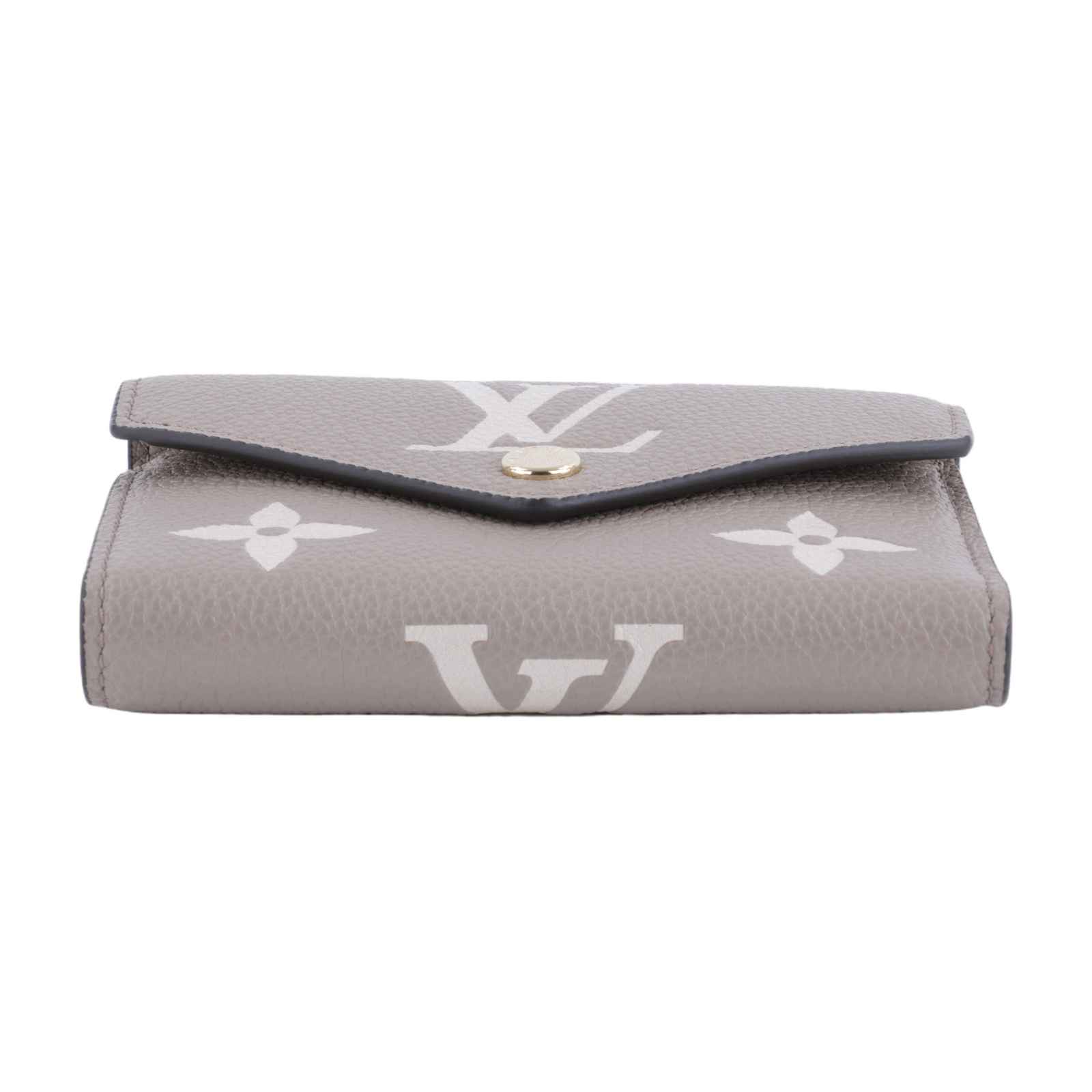 路易威登 LOUIS VUITTON Victorine 錢包 壓花牛皮 灰色奶油色 M81861 晶片款  原廠盒子/防塵袋