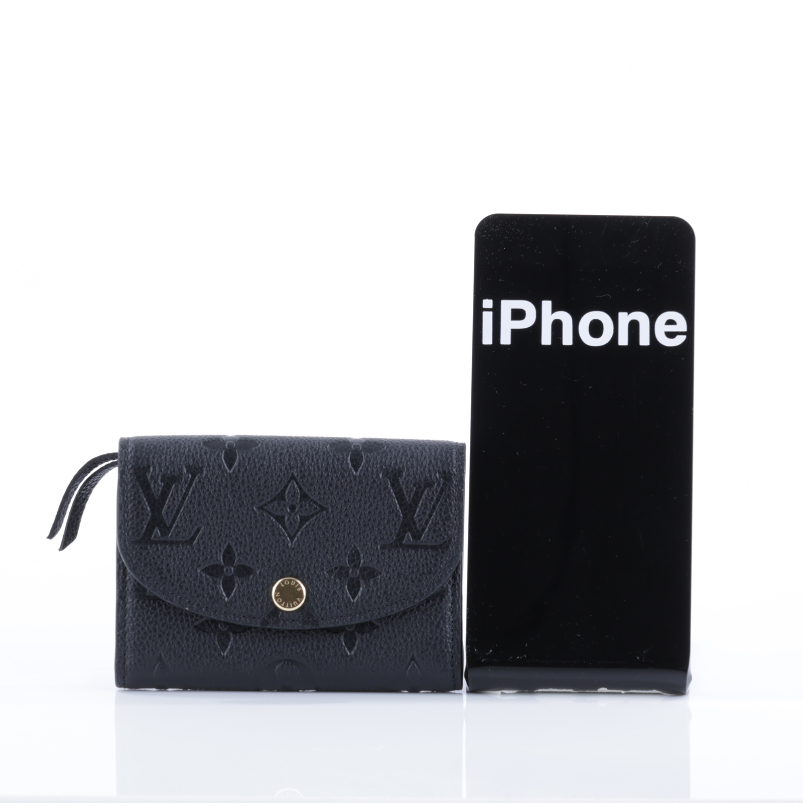 路易威登 LOUIS VUITTON Rosalie 零錢包 黑色 M81455 晶片款 黑原花壓紋Rosalie零錢包 原廠盒子/防塵袋