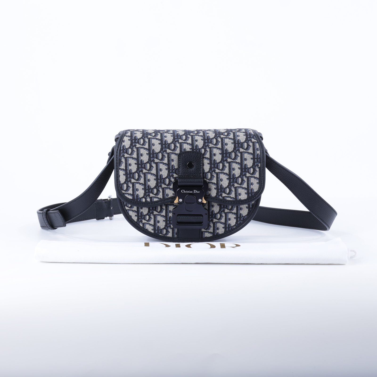 迪奧 CHRISTIAN DIOR Mini Gallop Bag with Strap 迷你 手袋 Dior Oblique 緹花 1ADPO033YKY  防塵袋