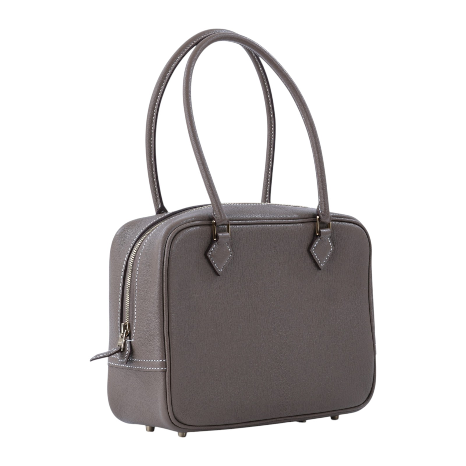 愛馬仕 Hermes Plume 迷你 手提包 金色五金 大象灰 H086559CC18 K IT 841 SN  原廠盒子/防塵袋/購買證明正本