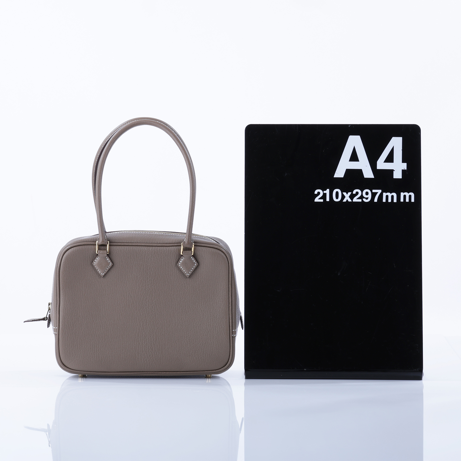 愛馬仕 Hermes Plume 迷你 手提包 金色五金 大象灰 H086559CC18 K IT 841 SN  原廠盒子/防塵袋/購買證明正本