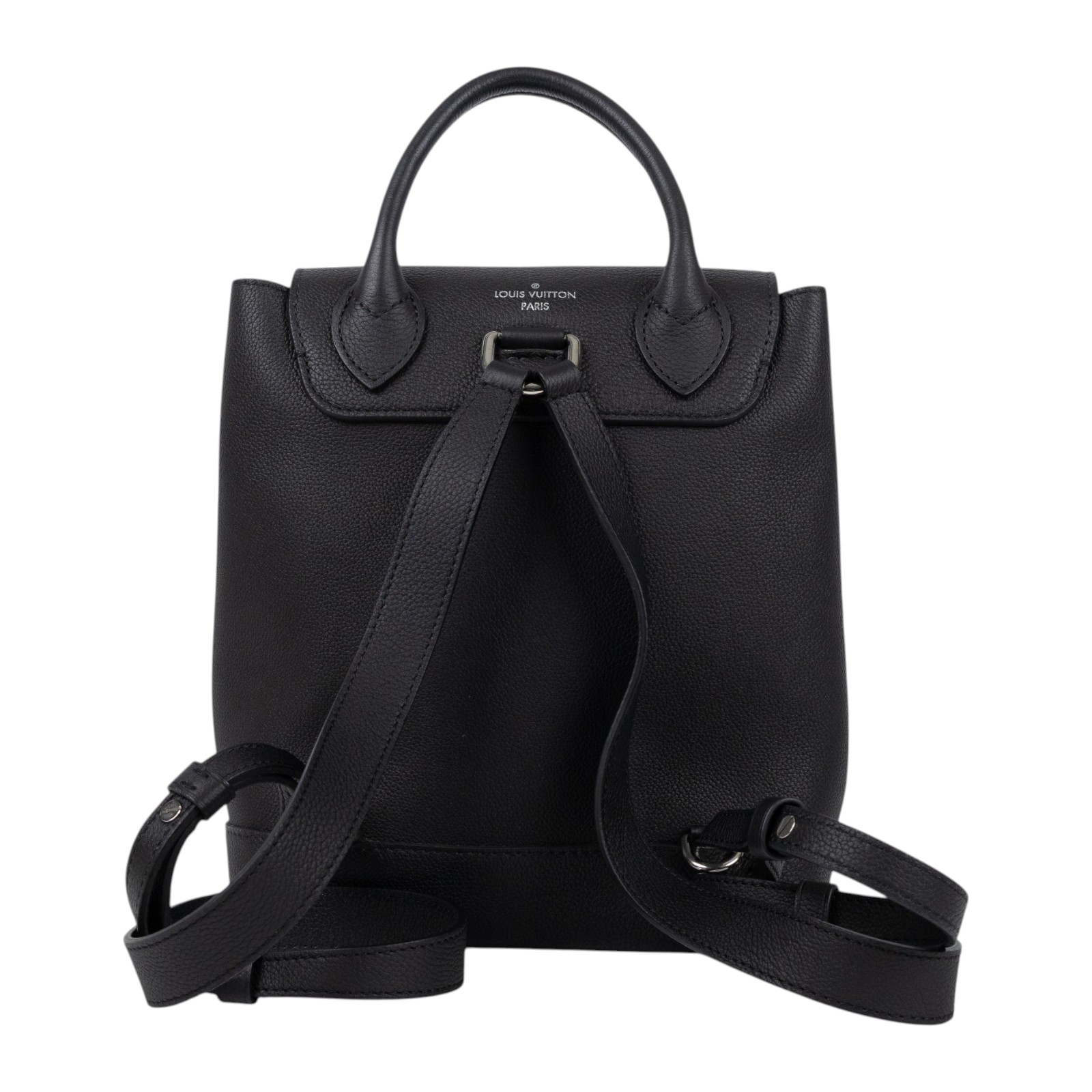 路易威登 LOUIS VUITTON Lockme Backpack 翻蓋 束口 後背包 M41815 黑LOCKME後背包 防塵袋/購買證明正本