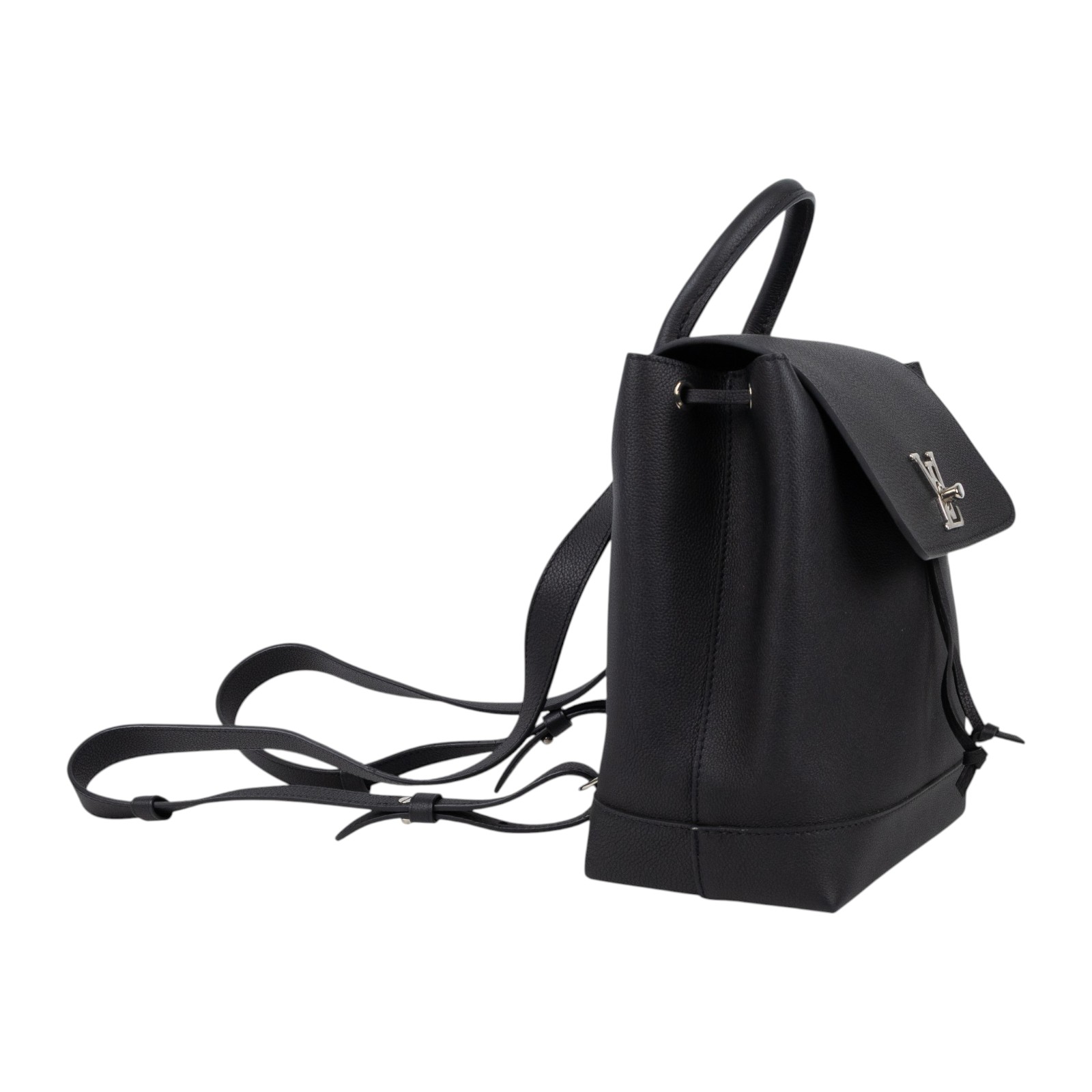 路易威登 LOUIS VUITTON Lockme Backpack 翻蓋 束口 後背包 M41815 黑LOCKME後背包 防塵袋/購買證明正本