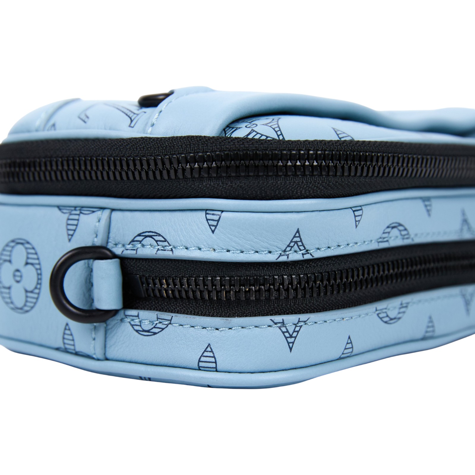 路易威登 LOUIS VUITTON Nano Alpha 可穿戴式錢包 斜背包 M14790 晶片款 寶寶藍原花壓紋ALPHA相機包 原廠盒子/防塵袋/背帶