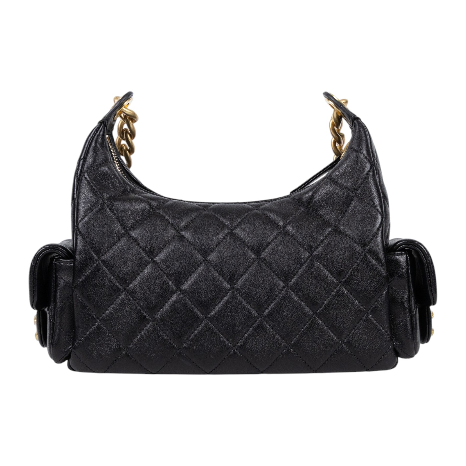 香奈兒 CHANEL 流浪包 AS5339 B18791 晶片款 黑金羊HOBO 原廠盒子/防塵袋/購買證明正本