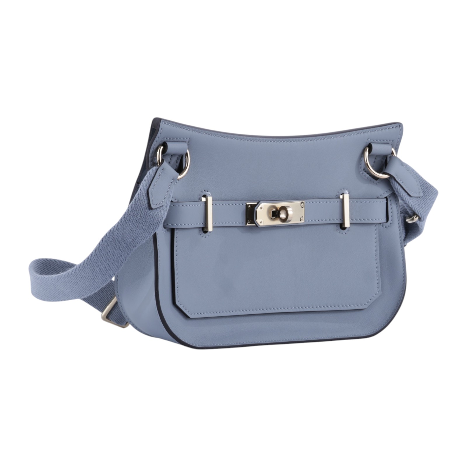 愛馬仕 Hermes Jypsiere 吉普賽包 Mini 淺金色五金 雲霧灰色 H083982CPBP /KIC 226 CG  原廠盒子/防塵袋/購買證明正本