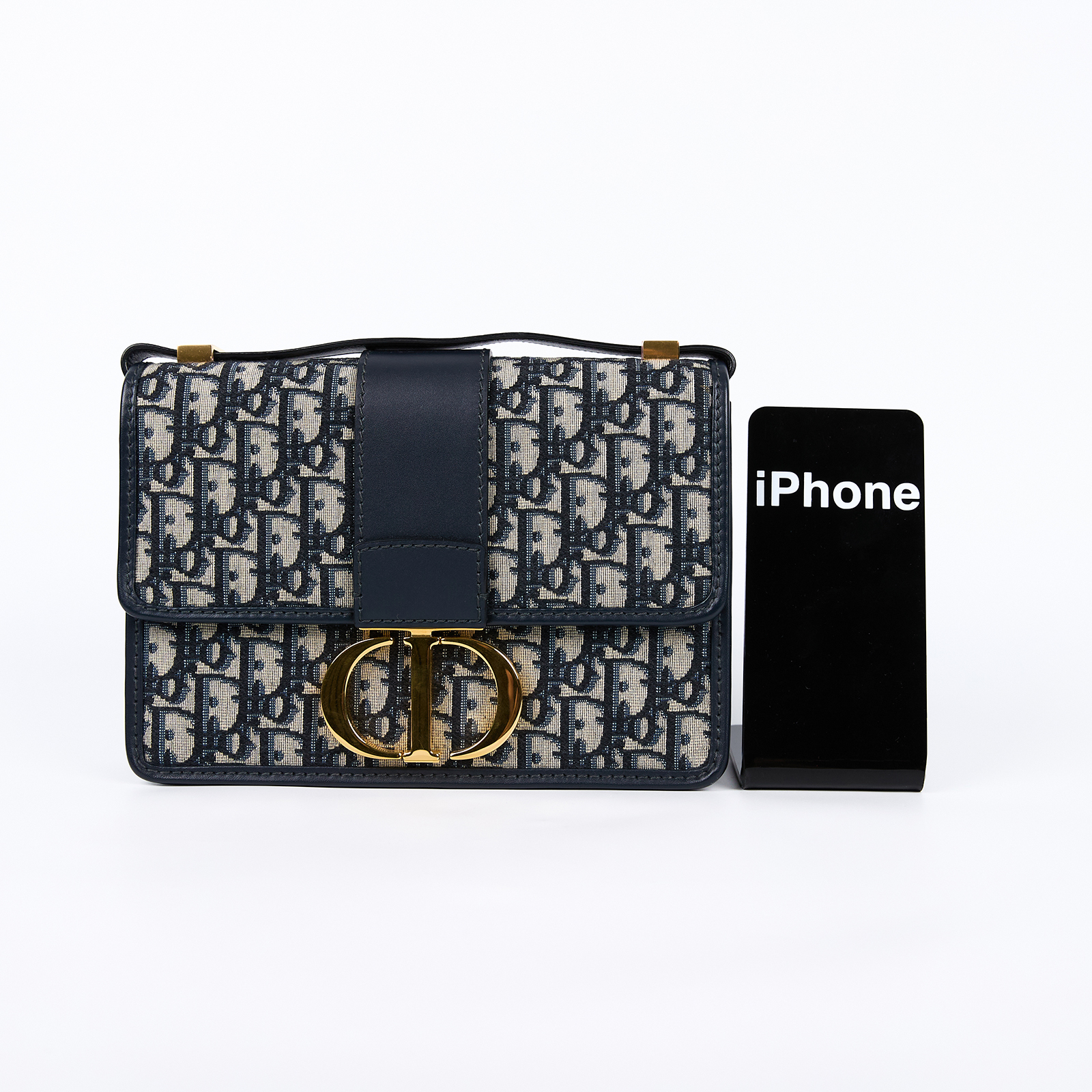 迪奧 CHRISTIAN DIOR 30 Montaigne 蒙田包 肩背包 斜背包 M9203UTZQ 藍緹花蒙田30 保證卡/防塵袋
