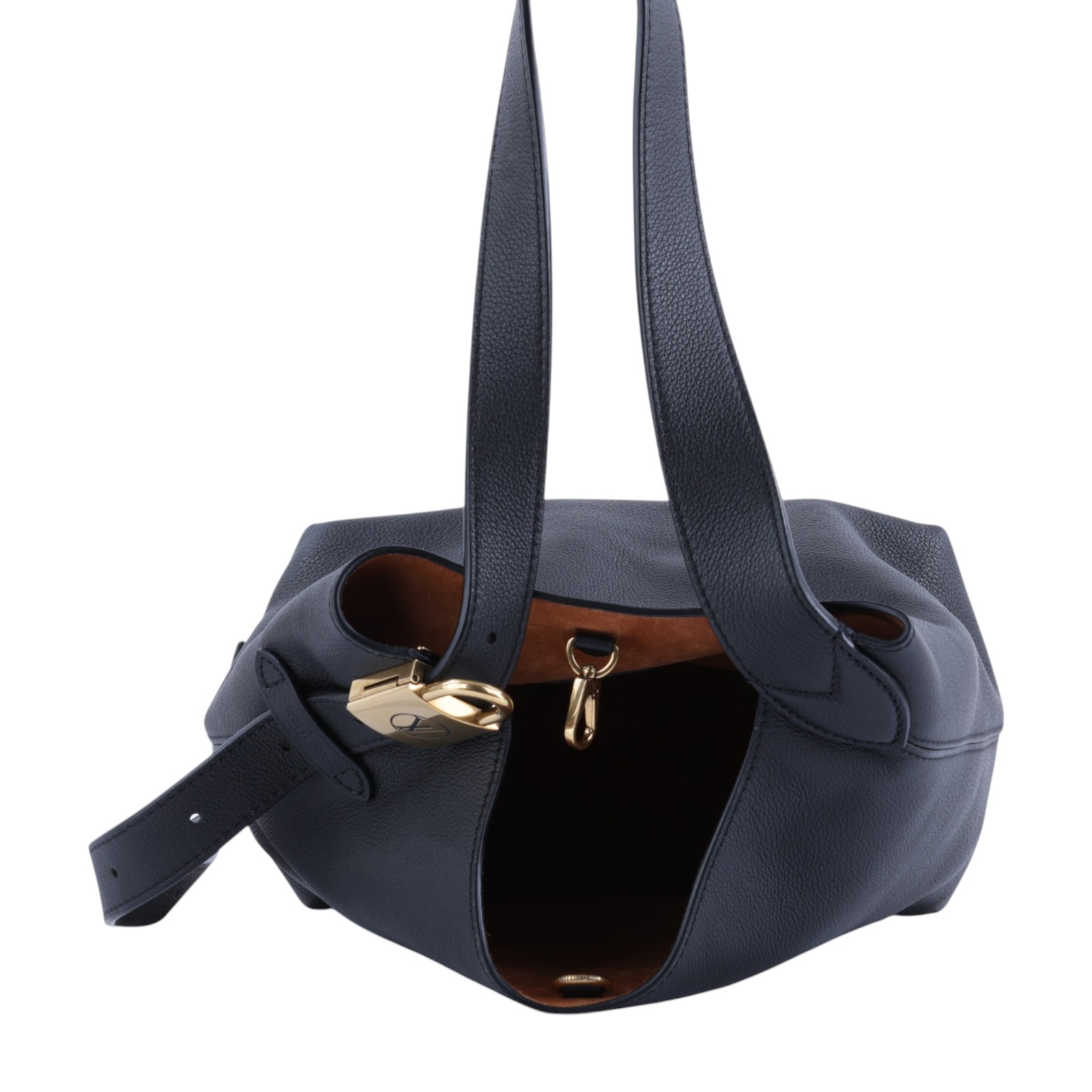 路易威登 LOUIS VUITTON Low Key Hobo PM 手提包 黑色 M25352 晶片款 黑Low Key Hobo PM 購買證明正本