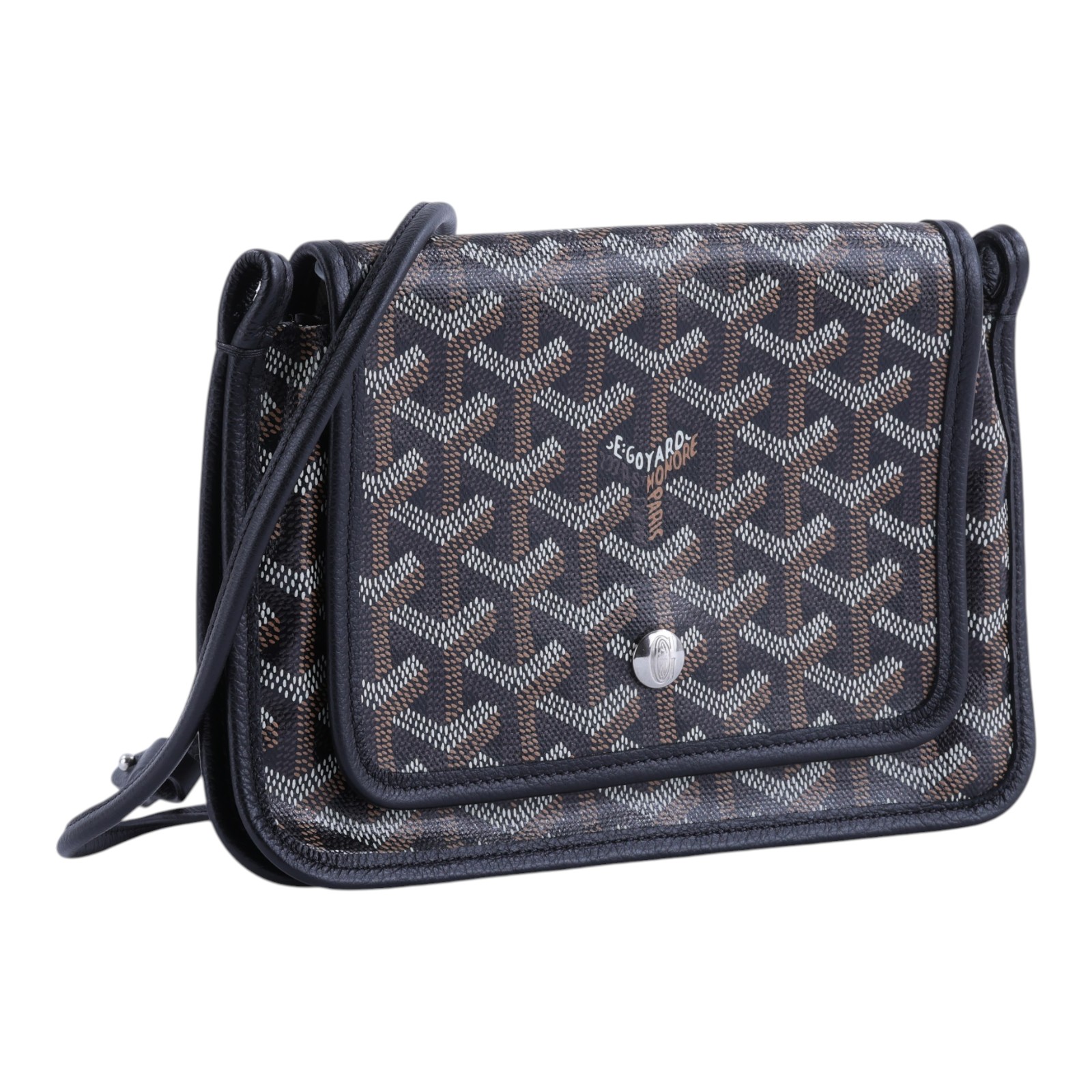 高雅德 GOYARD Plumet Pocket Wallet 肩背 隨身錢包 PLUMETPMLTY 黑PLUMET 防塵袋/購買證明影本/背帶