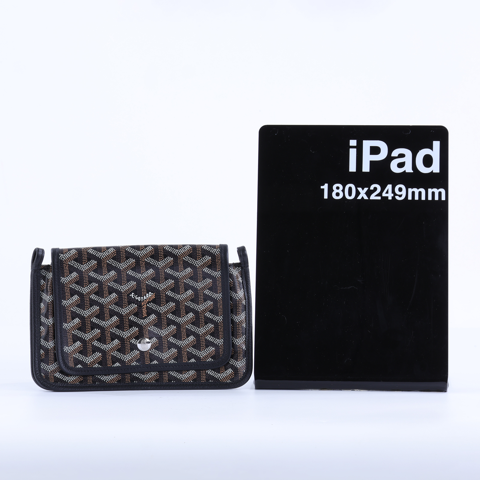 高雅德 GOYARD Plumet Pocket Wallet 肩背 隨身錢包 PLUMETPMLTY 黑PLUMET 防塵袋/購買證明影本/背帶