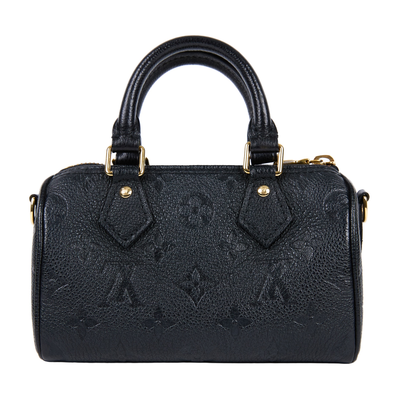 路易威登 LOUIS VUITTON Nano Speedy 壓花牛皮 迷你 鍊帶 波士頓包 M82450 晶片款  背帶/防塵袋/原廠盒子/購買證明正本