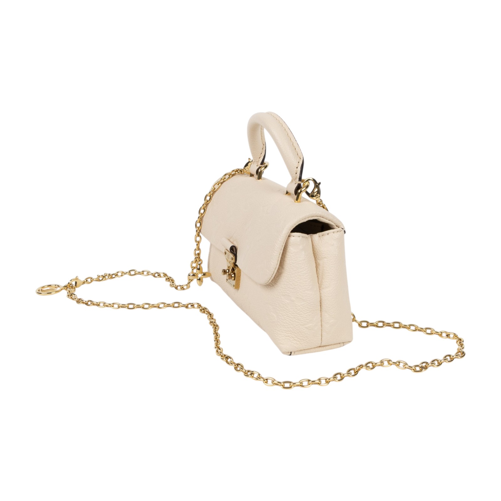 路易威登 LOUIS VUITTON Nano Madeleine 單肩包 奶油色 M12145 晶片款  背帶/防塵袋/原廠盒子