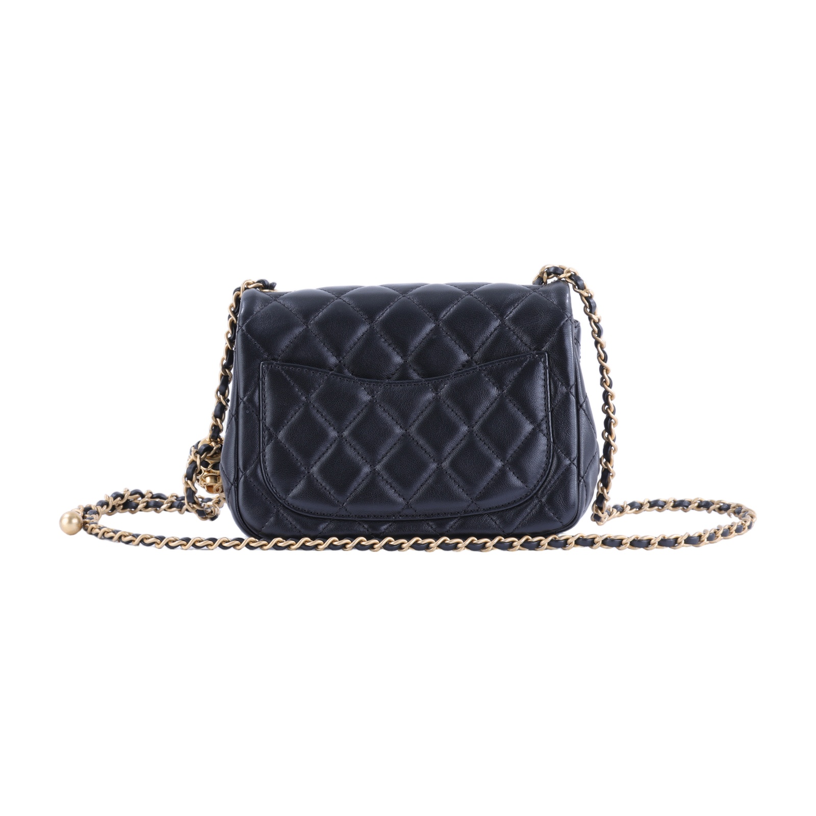 香奈兒 CHANEL Coco 20  肩背 斜背 迷你 口蓋包 AS1786 B08034 晶片款 核桃金球方胖 原廠盒子/防塵袋/購買證明影本