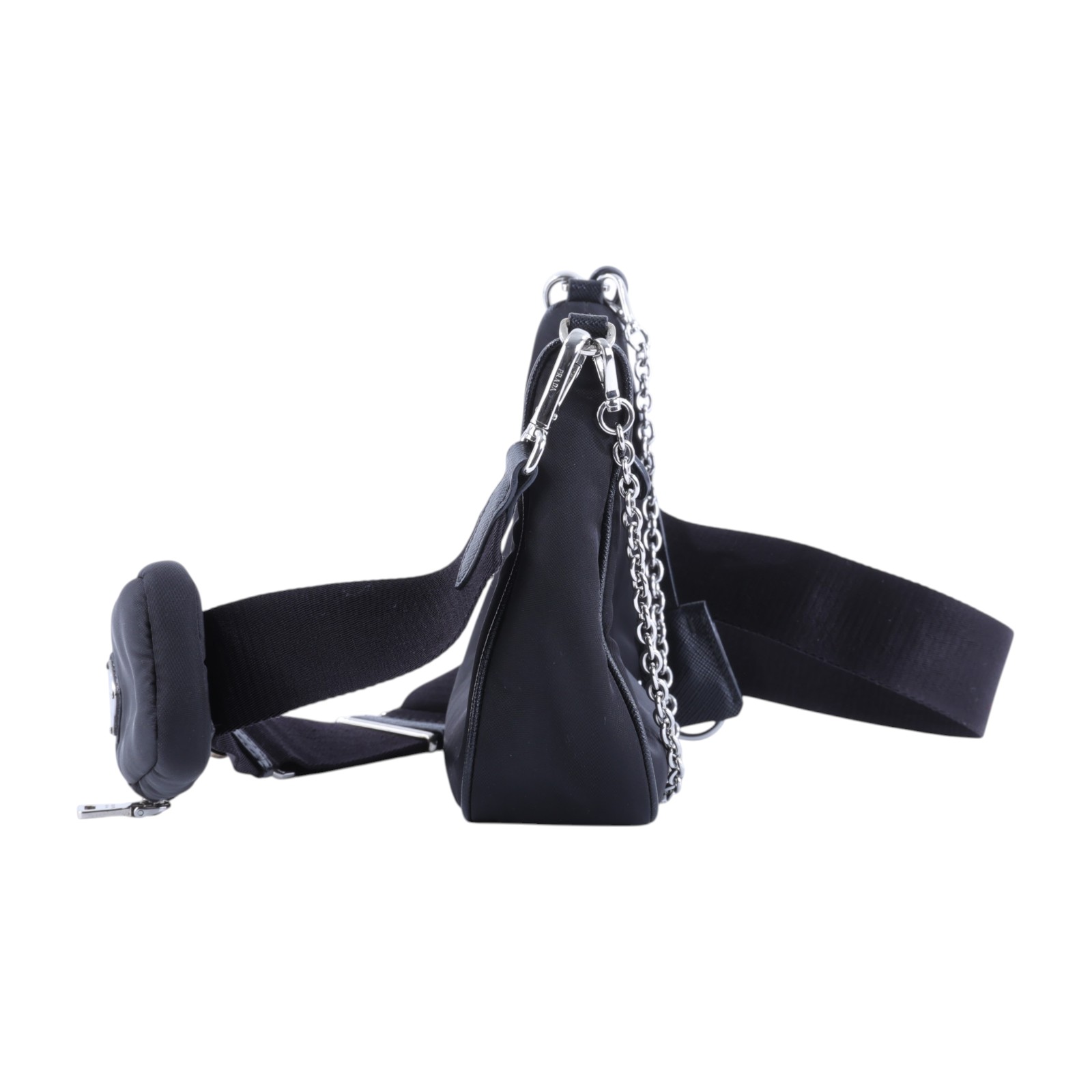 普拉達 PRADA Re-Edition 2005 Re-Nylon 手袋 1BH204_R064 黑尼龍三合一HOBO 防塵袋/背帶x2/內袋