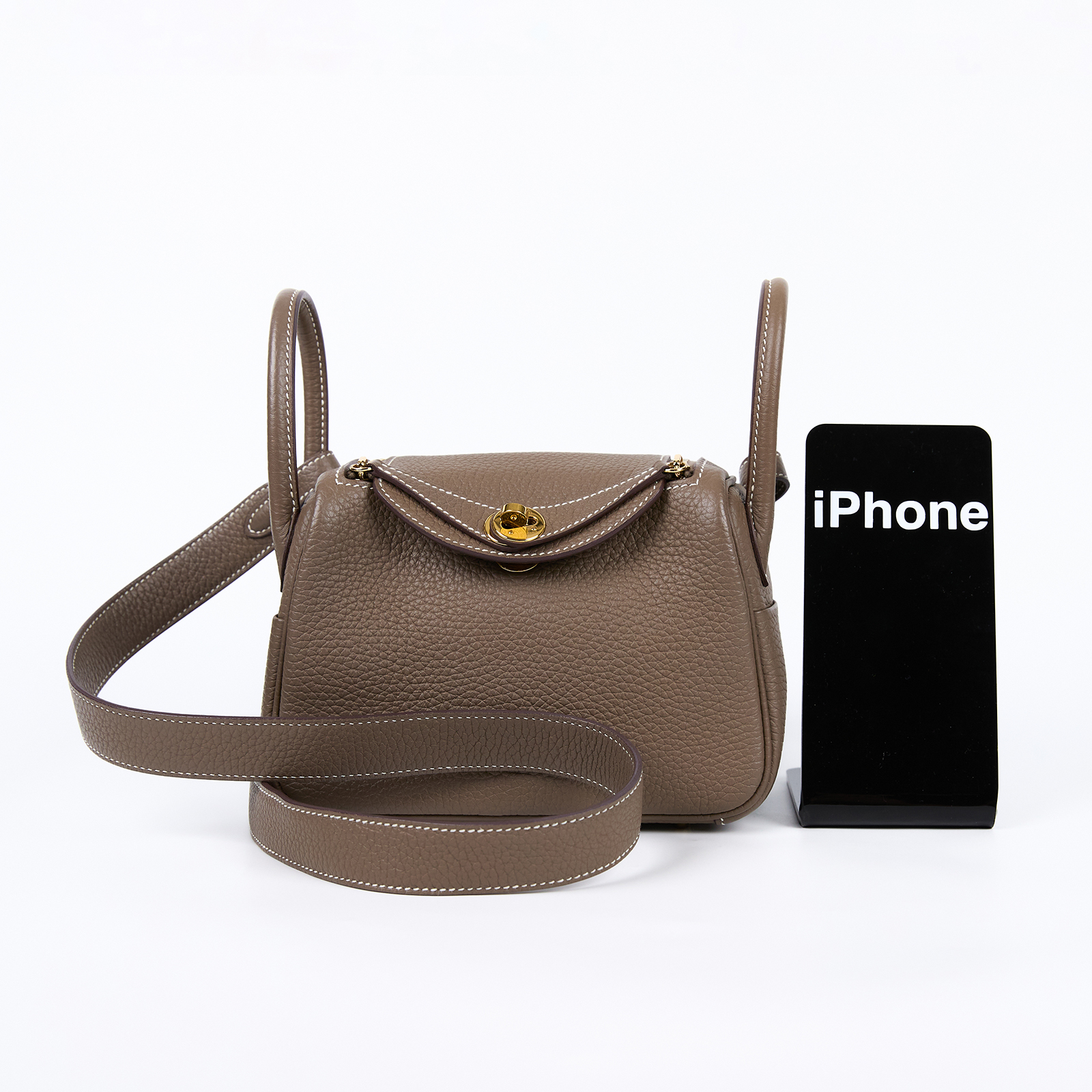 愛馬仕 Hermes Lindy 琳迪包 迷你 大象灰色 金色五金 H079086CC18 /B IC258 PC  原廠盒子/防塵袋