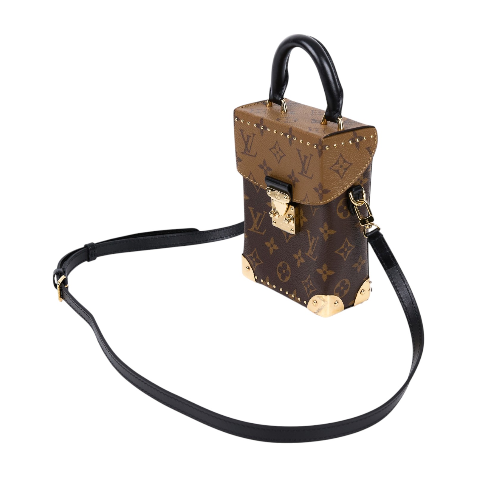 路易威登 LOUIS VUITTON Camera Box 硬盒 手機包 M82465 晶片款 原花CAMERA BOX 原廠盒子/防塵袋/背帶x2