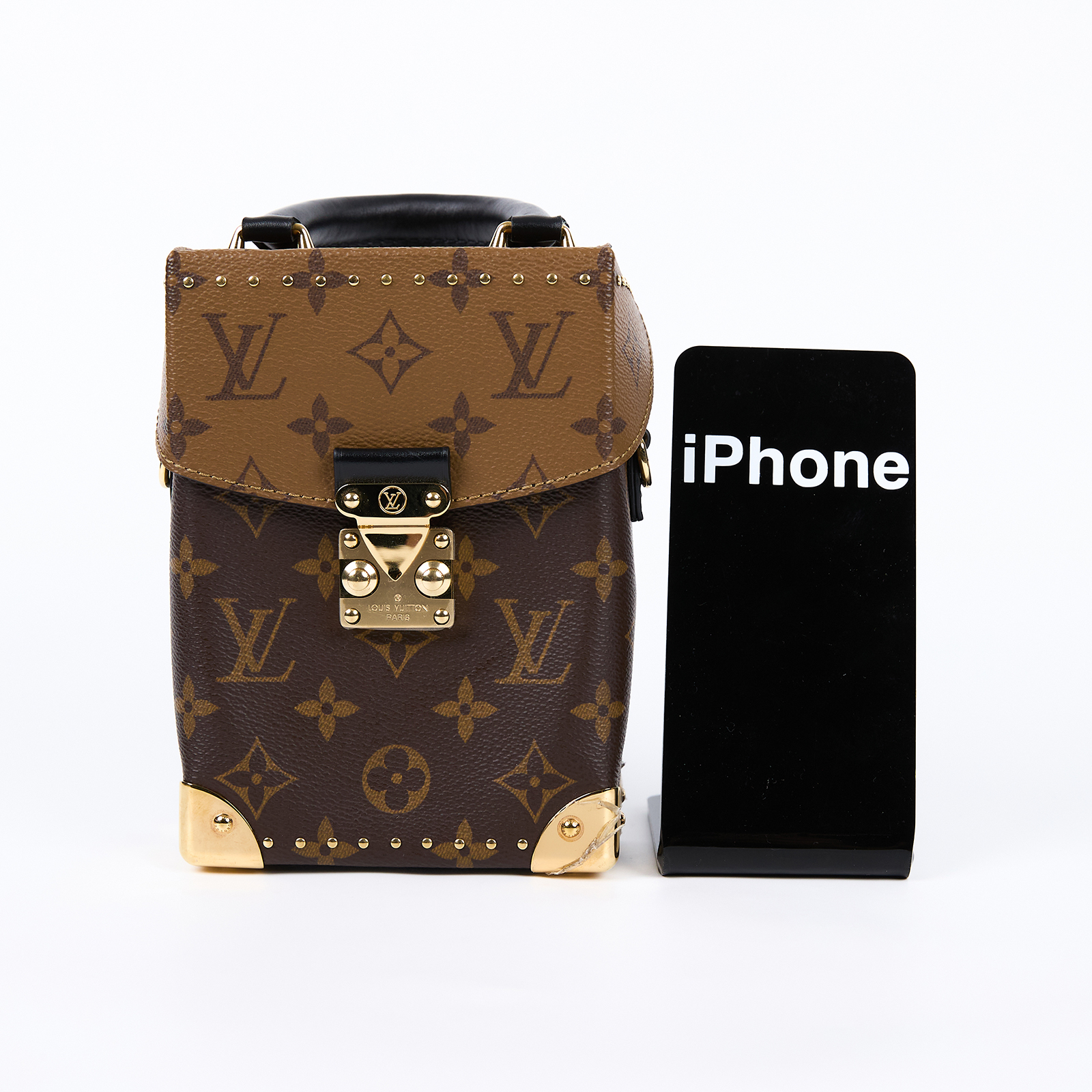 路易威登 LOUIS VUITTON Camera Box 硬盒 手機包 M82465 晶片款 原花CAMERA BOX 原廠盒子/防塵袋/背帶x2