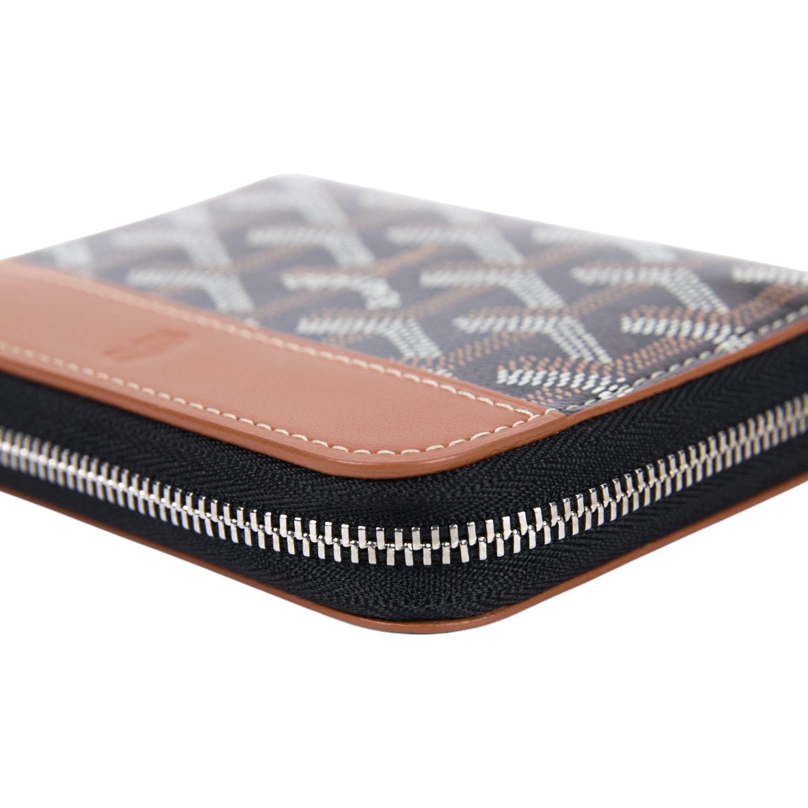 高雅德 GOYARD Matignon PM Wallet 錢包 拉鍊 短夾 MATIGNPMLTY 黑褐MATIGNON PM拉鍊短夾 原廠盒子/購買證明正本