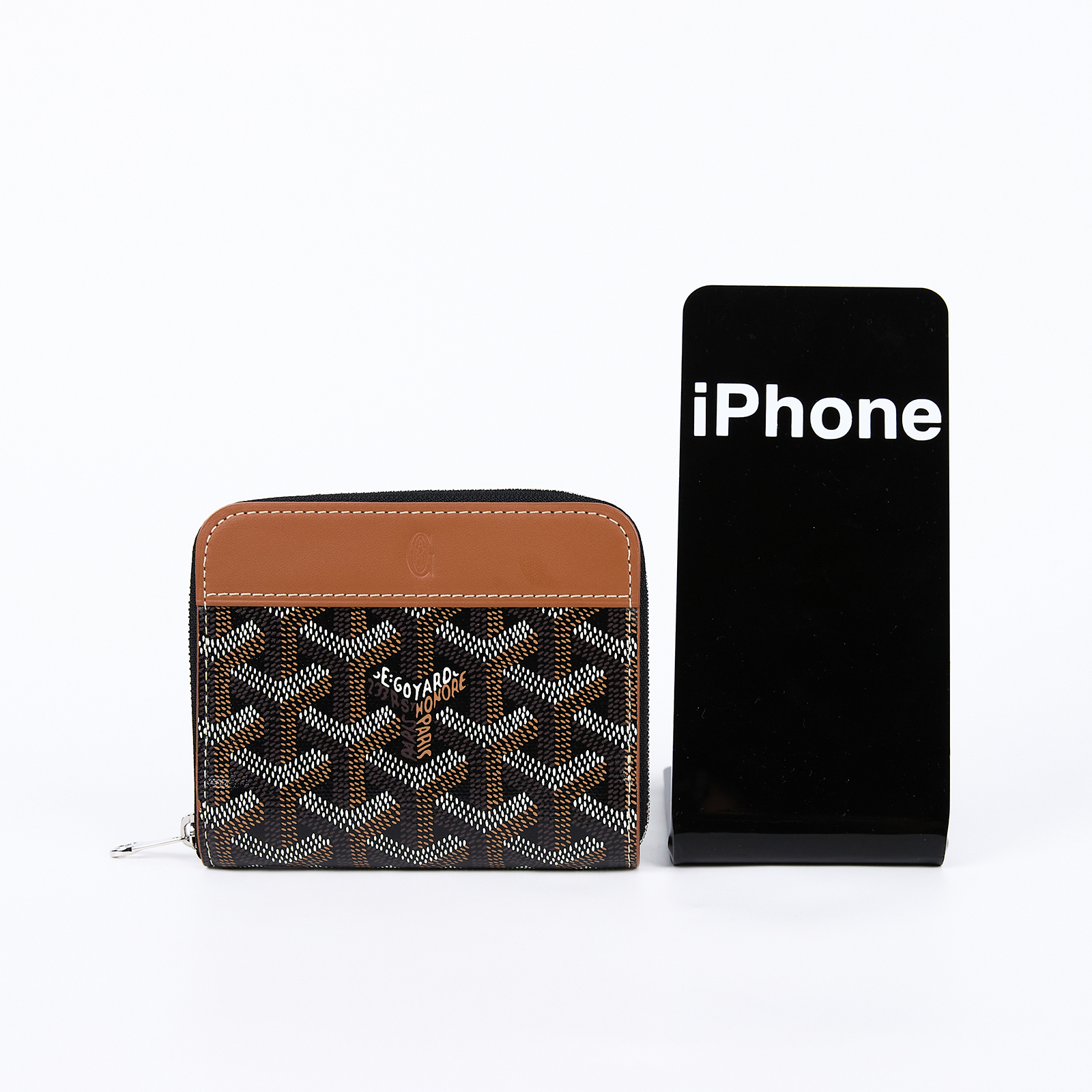 高雅德 GOYARD Matignon PM Wallet 錢包 拉鍊 短夾 MATIGNPMLTY 黑褐MATIGNON PM拉鍊短夾 原廠盒子/購買證明正本