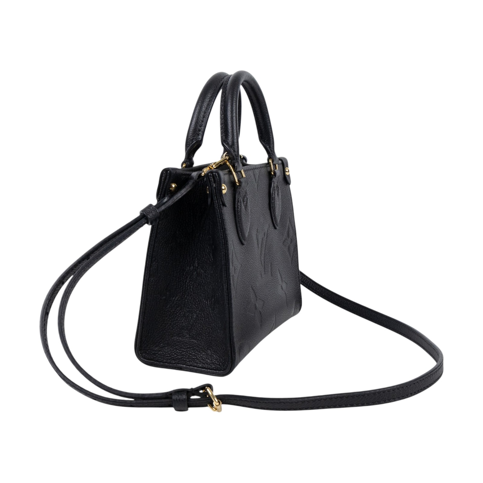 路易威登 LOUIS VUITTON OnTheGo BB 迷你 手提袋 單肩包 黑色 M46993 晶片款  背帶/防塵袋/原廠盒子/香港購買證明正本