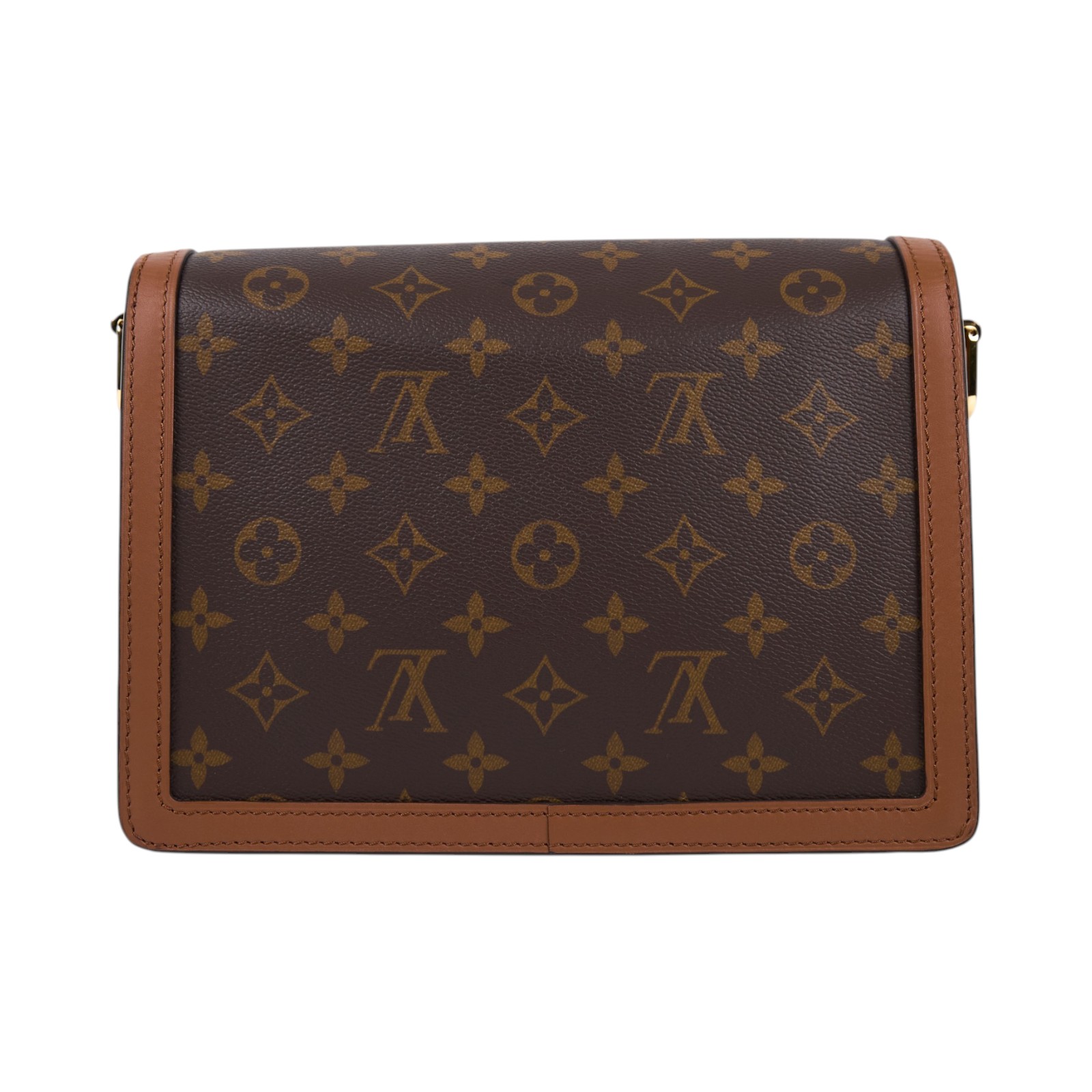 路易威登 LOUIS VUITTON Dauphine MM 手提包 雙色翻蓋斜背 鏈帶包 M44391  背帶2/防塵袋/原廠盒子/購買證明正本