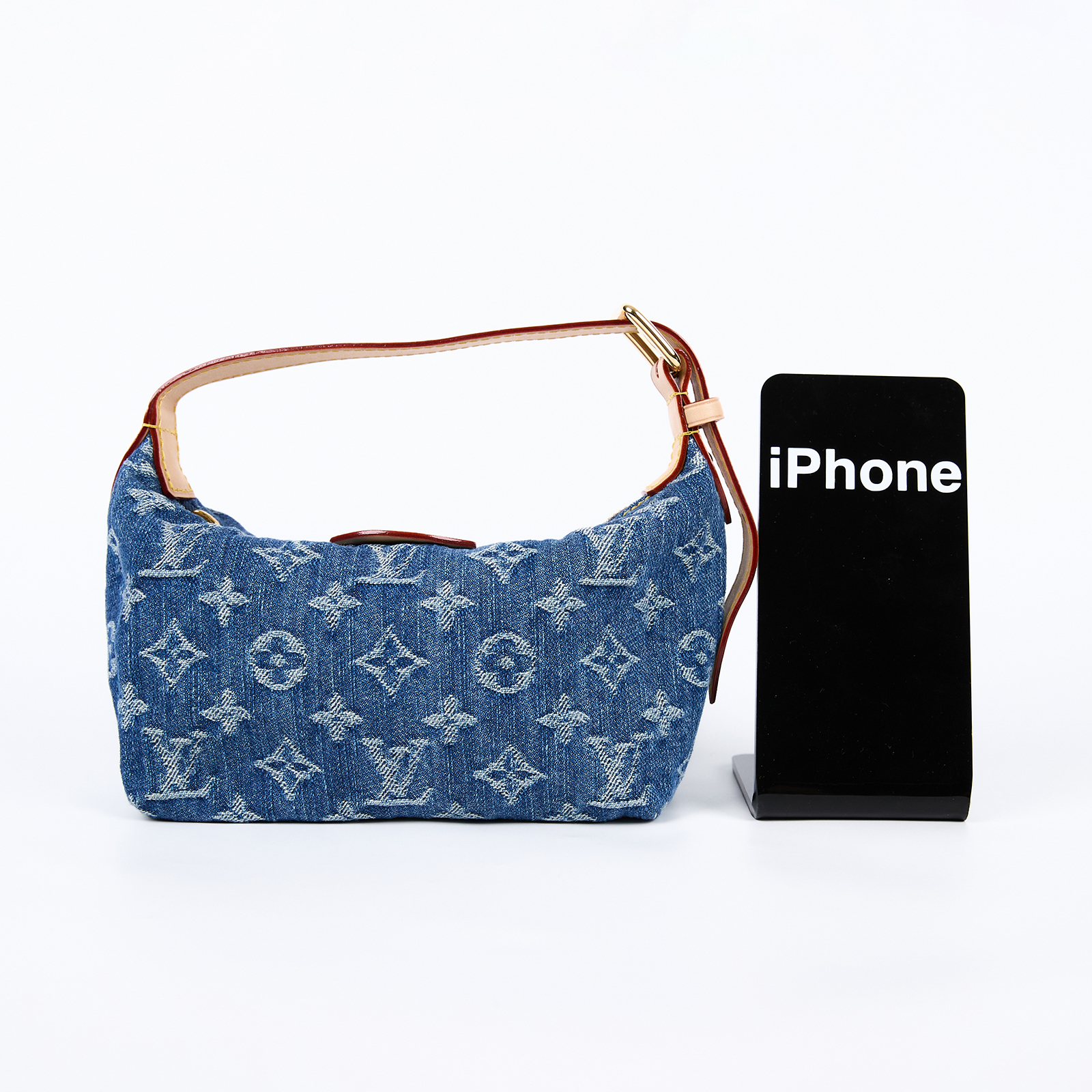 路易威登 LOUIS VUITTON LV Remix Hills Pochette 牛仔 腋下包 肩背包 迷你 M82949 晶片款  防塵袋/原廠盒子/購買證明正本