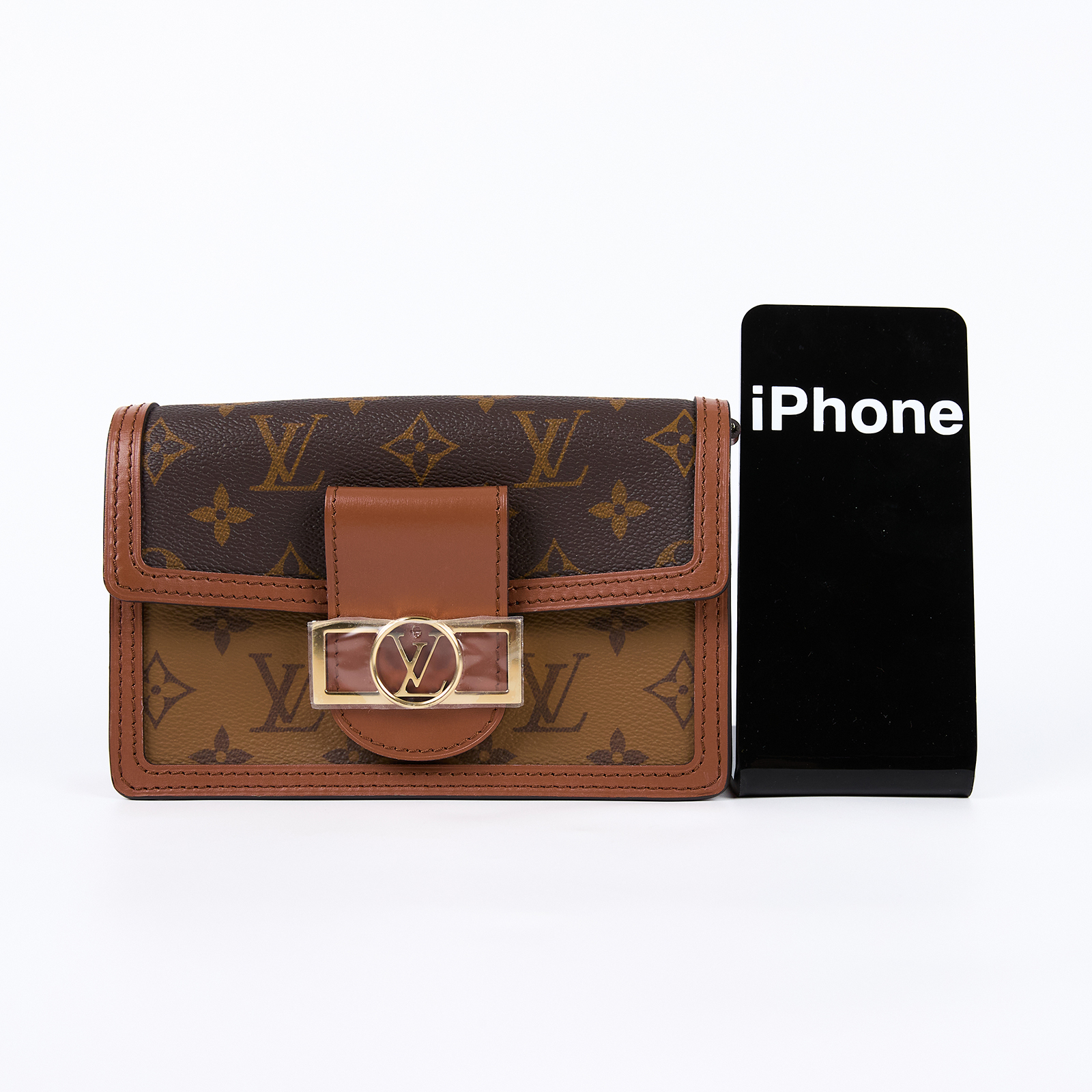 路易威登 LOUIS VUITTON Dauphine 鏈帶錢包 M68746 晶片款 原花DAUPHINE WOC 背帶/防塵袋/原廠盒子/購買證明正本