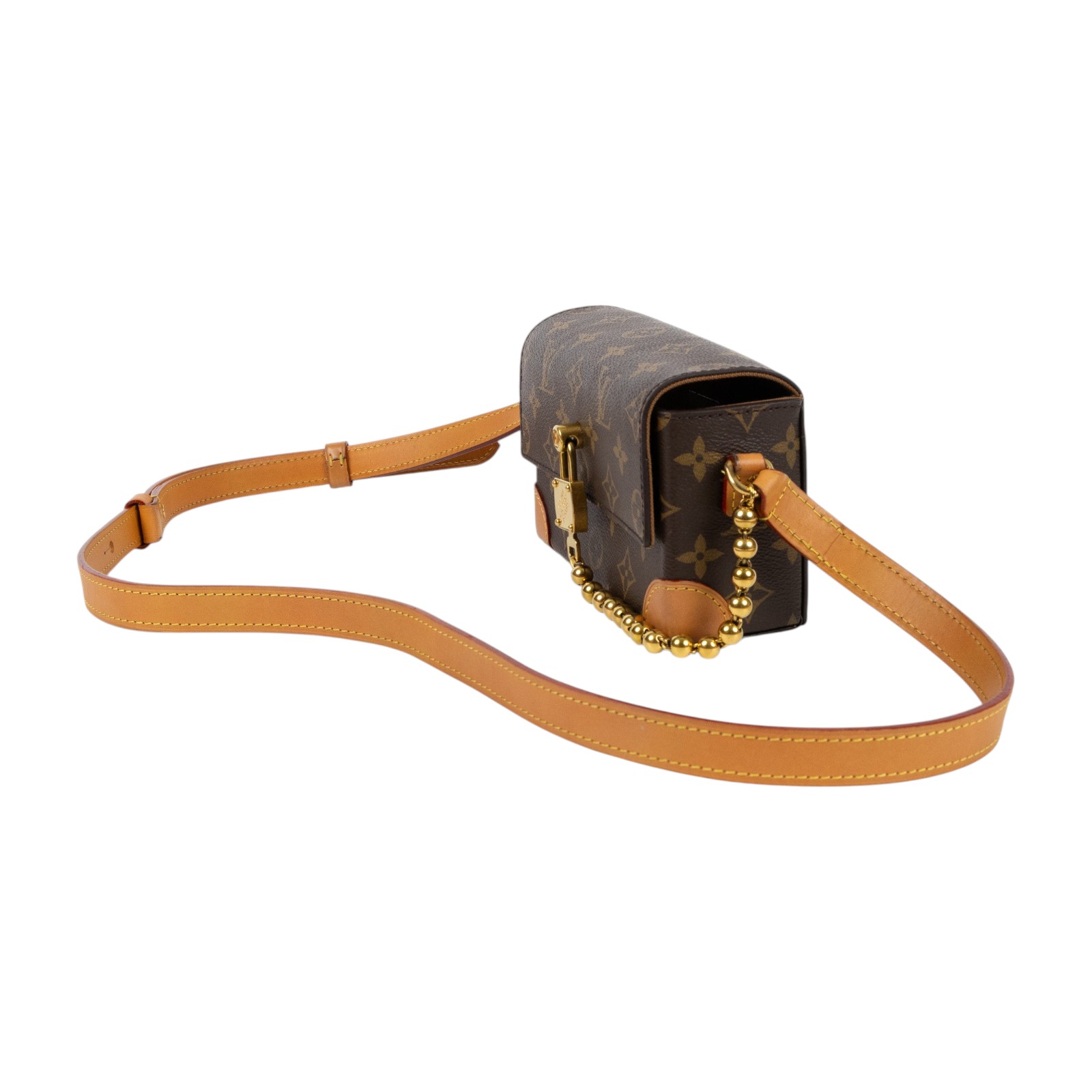 路易威登 LOUIS VUITTON Steamer 可穿戴式錢包 Monogram 帆布 仿舊天然牛皮飾邊 金色金屬配件 M14738 晶片款  原廠盒子/防塵袋/購買證明正本