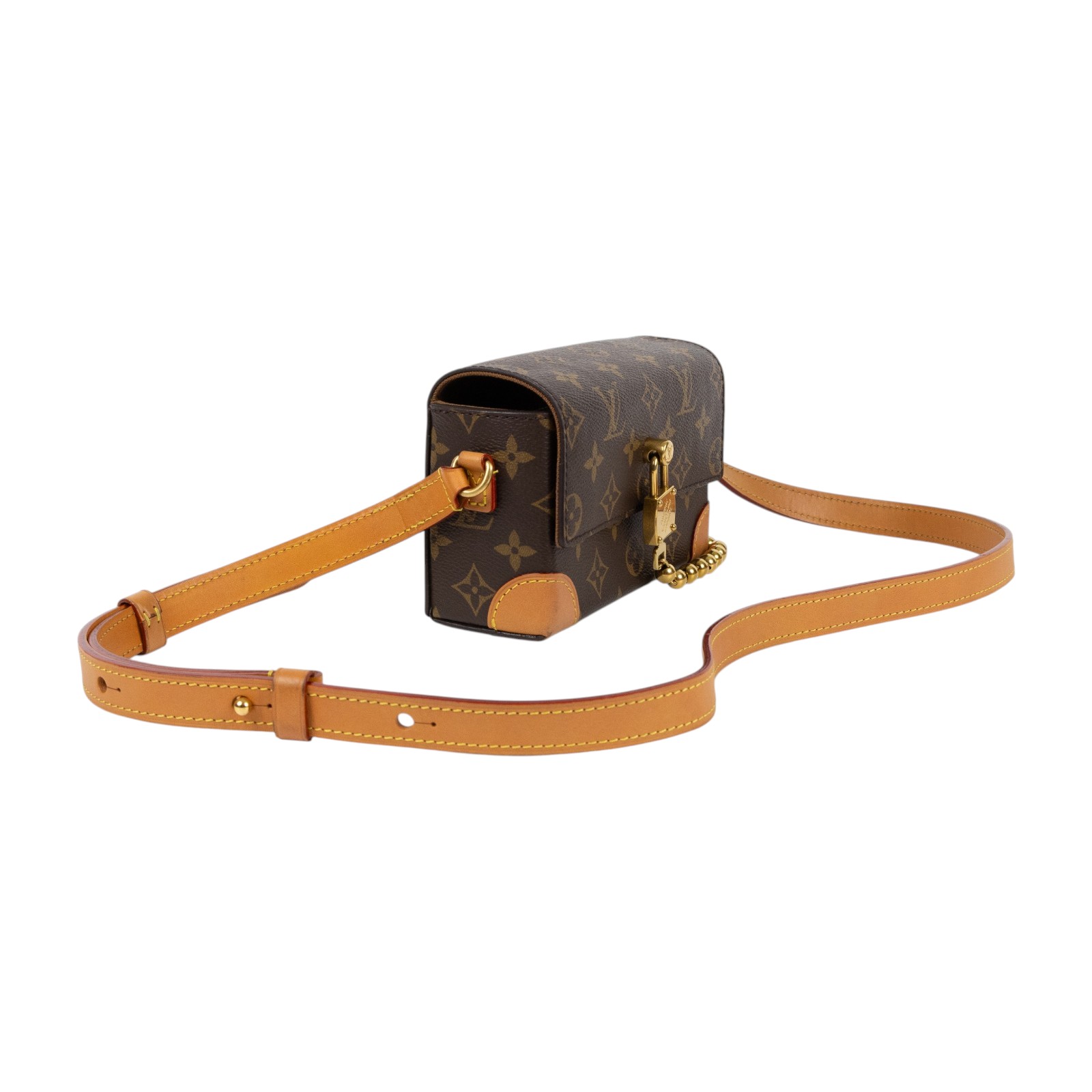 路易威登 LOUIS VUITTON Steamer 可穿戴式錢包 Monogram 帆布 仿舊天然牛皮飾邊 金色金屬配件 M14738 晶片款  原廠盒子/防塵袋/購買證明正本