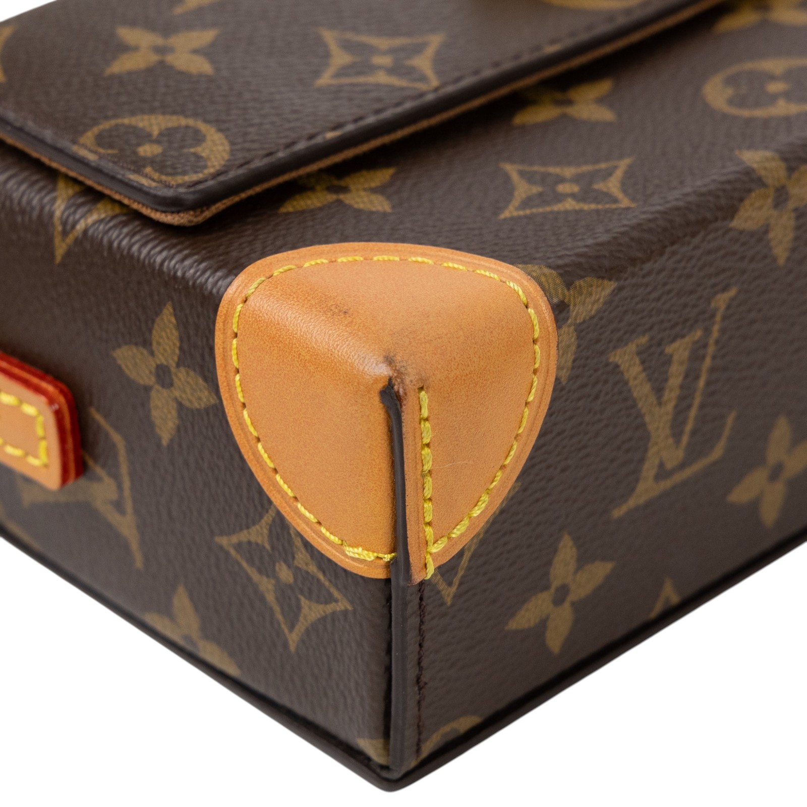路易威登 LOUIS VUITTON Steamer 可穿戴式錢包 Monogram 帆布 仿舊天然牛皮飾邊 金色金屬配件 M14738 晶片款  原廠盒子/防塵袋/購買證明正本