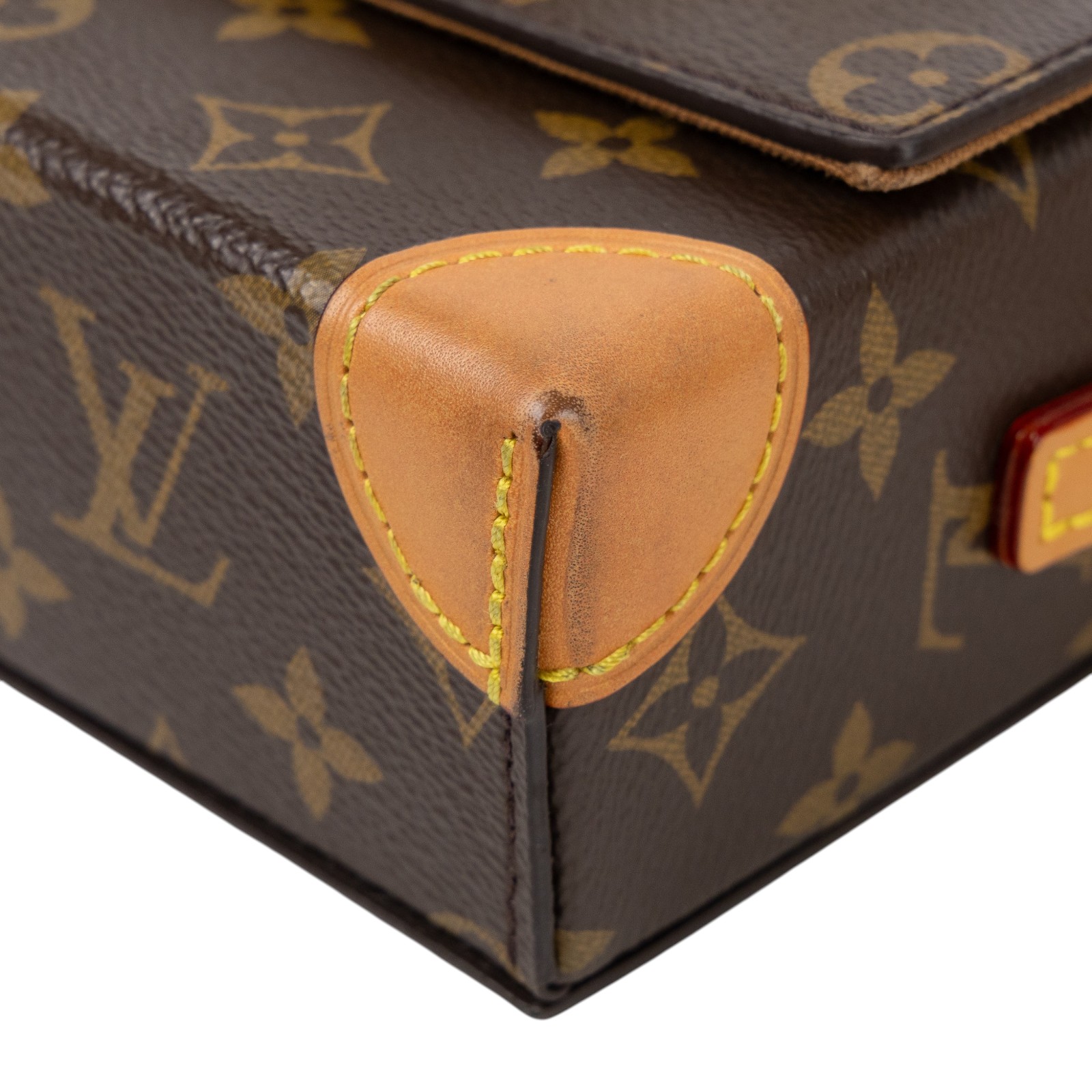 路易威登 LOUIS VUITTON Steamer 可穿戴式錢包 Monogram 帆布 仿舊天然牛皮飾邊 金色金屬配件 M14738 晶片款  原廠盒子/防塵袋/購買證明正本