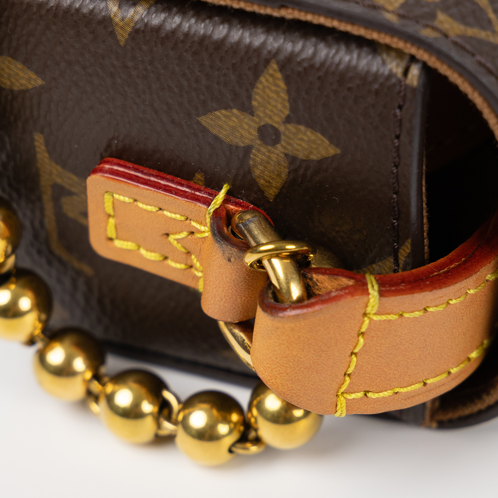 路易威登 LOUIS VUITTON Steamer 可穿戴式錢包 Monogram 帆布 仿舊天然牛皮飾邊 金色金屬配件 M14738 晶片款  原廠盒子/防塵袋/購買證明正本
