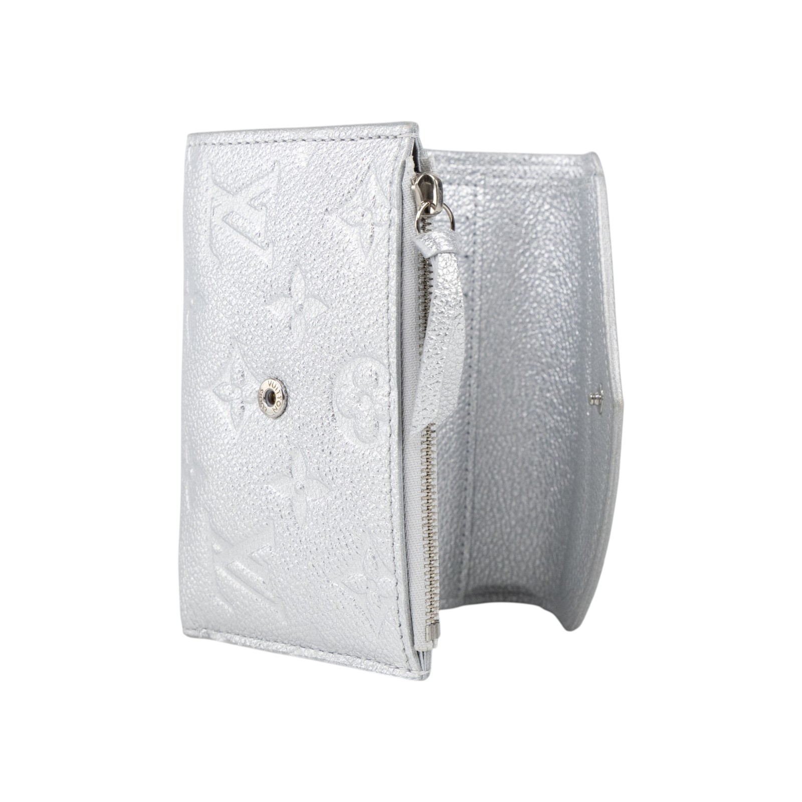路易威登 LOUIS VUITTON Victorine 短夾 錢包 M26896 晶片款 銀VICTORINE三折短夾 原廠盒子/防塵袋