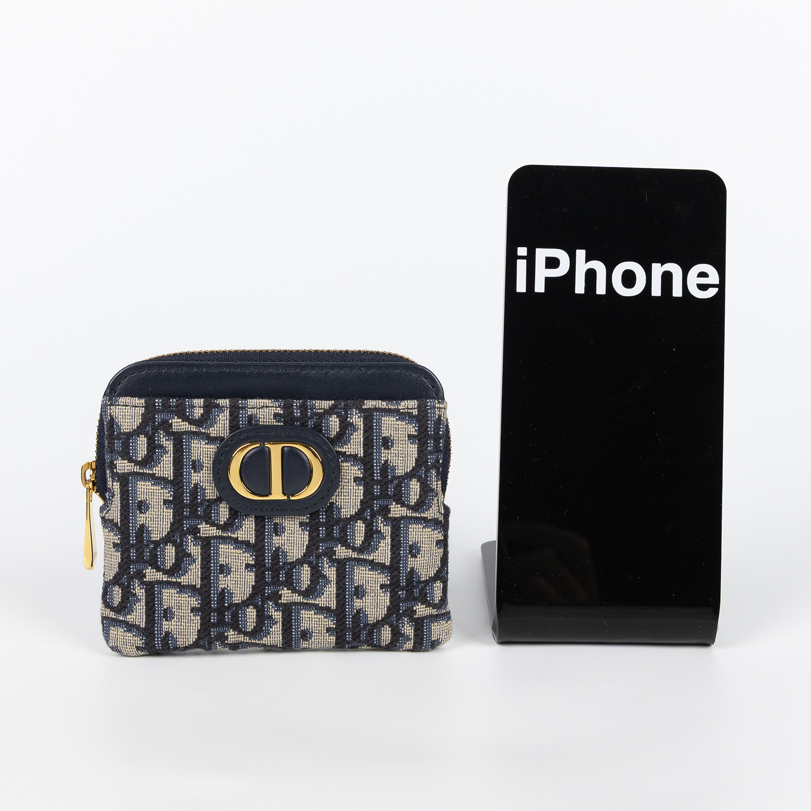 迪奧 CHRISTIAN DIOR 零錢包 卡包 S2309UTZQ 藍緹花拉鍊吐司零錢包 防塵袋/原廠盒子/韓國收據/保證卡