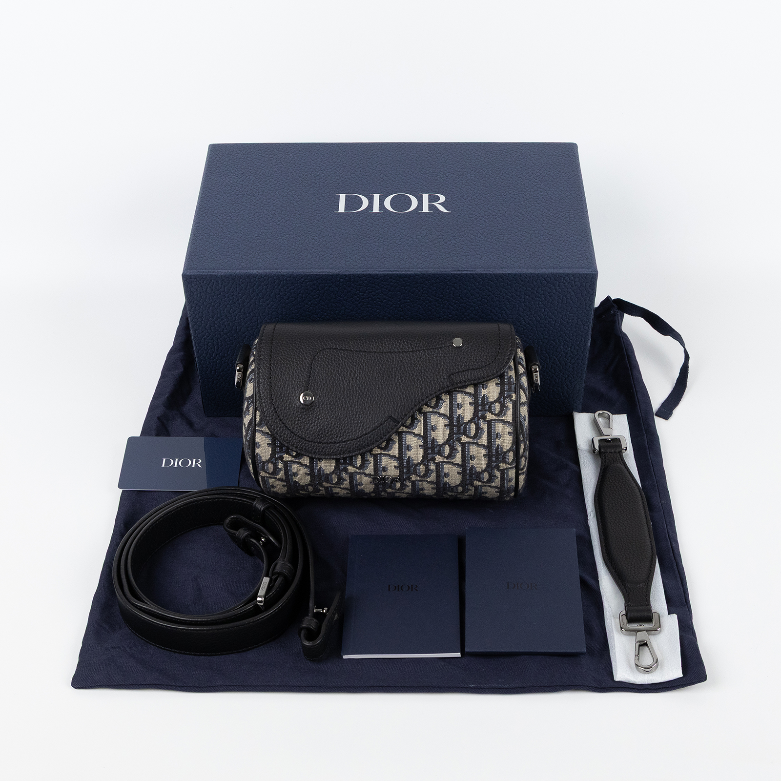 迪奧 CHRISTIAN DIOR Roller Bag 斜背包滾筒包 1ADPO261YKY  原廠盒子/防塵袋/保證卡/背帶x2