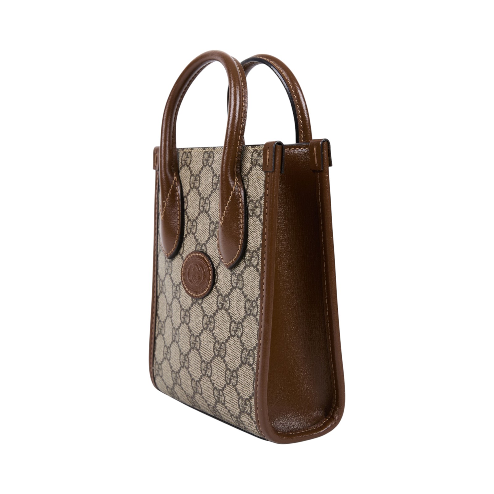 古馳 GUCCI Interlocking G 迷你 手提袋 671623 92TCG 咖INTERLOCKING琴譜包 防塵袋/背帶/購買證明