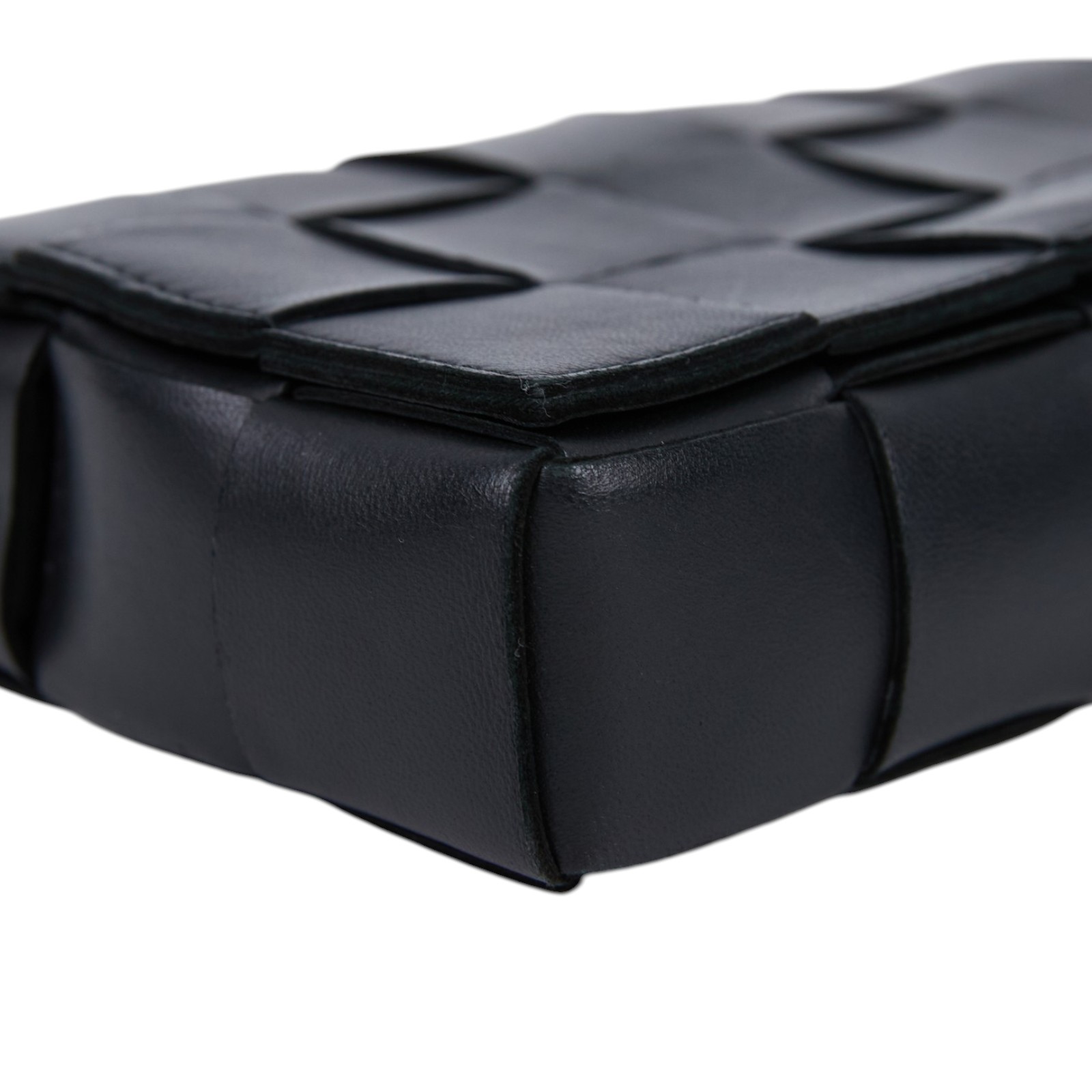 寶緹嘉 BOTTEGA VENETA Small Cassette 編織包 730848VMAY1 黑CASSETTE 5x3 防塵袋/購買證明正本