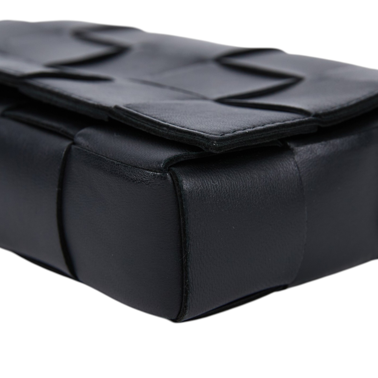 寶緹嘉 BOTTEGA VENETA Small Cassette 編織包 730848VMAY1 黑CASSETTE 5x3 防塵袋/購買證明正本