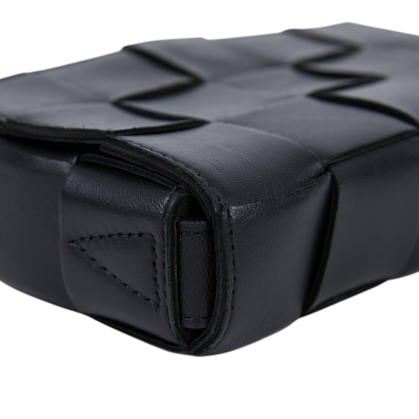 寶緹嘉 BOTTEGA VENETA Small Cassette 編織包 730848VMAY1 黑CASSETTE 5x3 防塵袋/購買證明正本