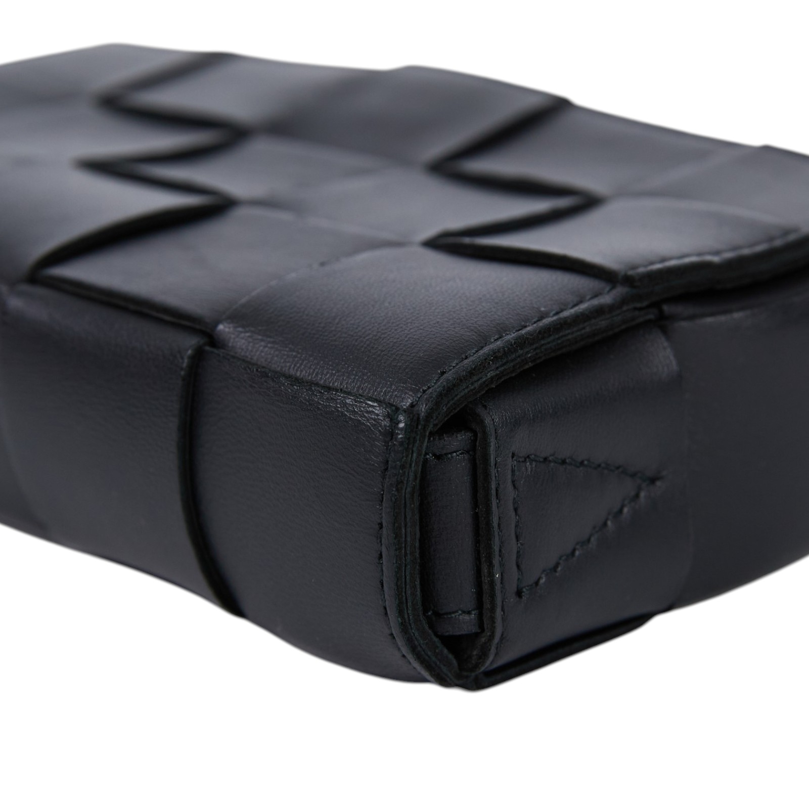 寶緹嘉 BOTTEGA VENETA Small Cassette 編織包 730848VMAY1 黑CASSETTE 5x3 防塵袋/購買證明正本