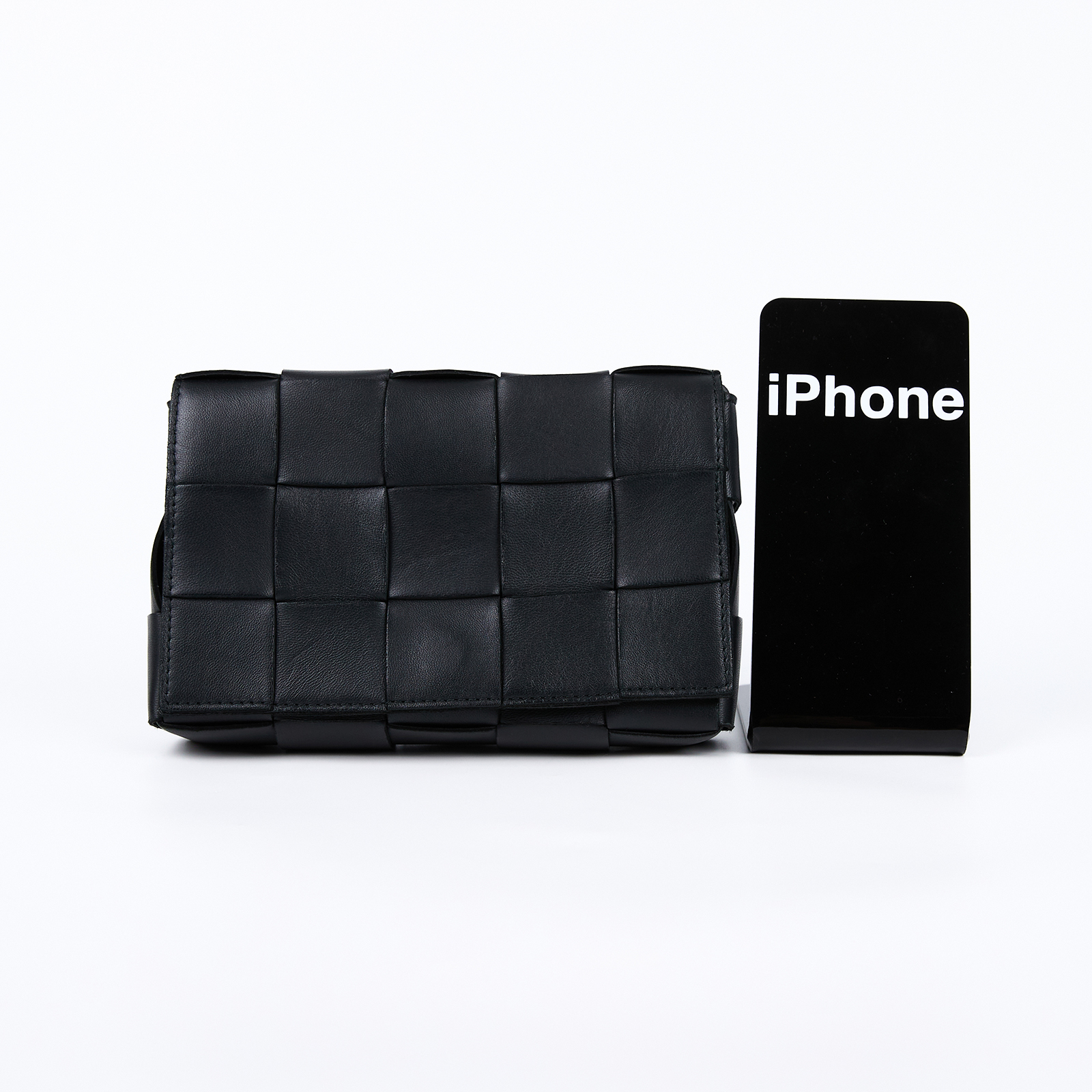寶緹嘉 BOTTEGA VENETA Small Cassette 編織包 730848VMAY1 黑CASSETTE 5x3 防塵袋/購買證明正本